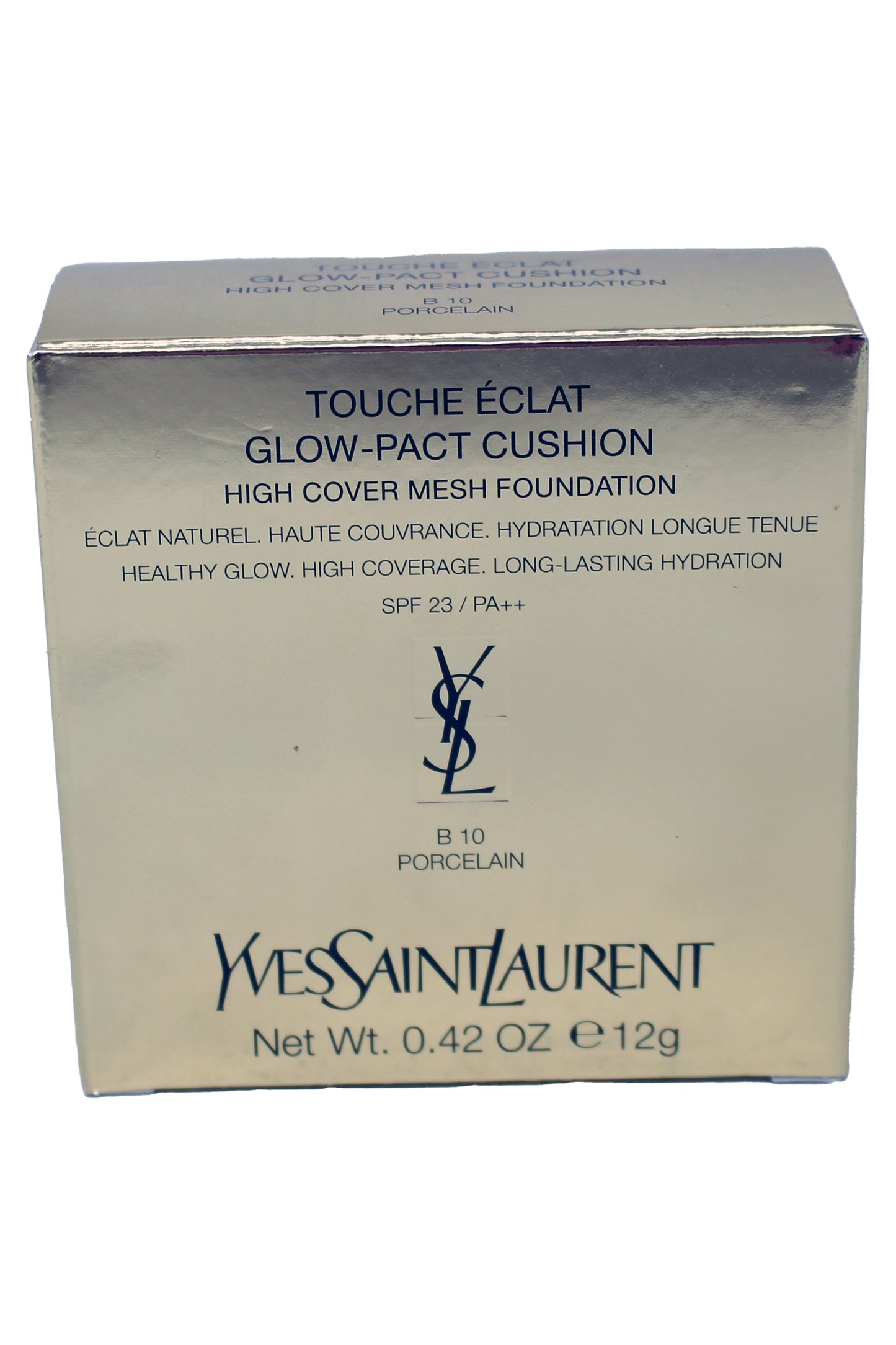 YSL Touche Eclat Glow-Pact Cushion Foundation SPF23, B10 Porcelain 0.42 Oz