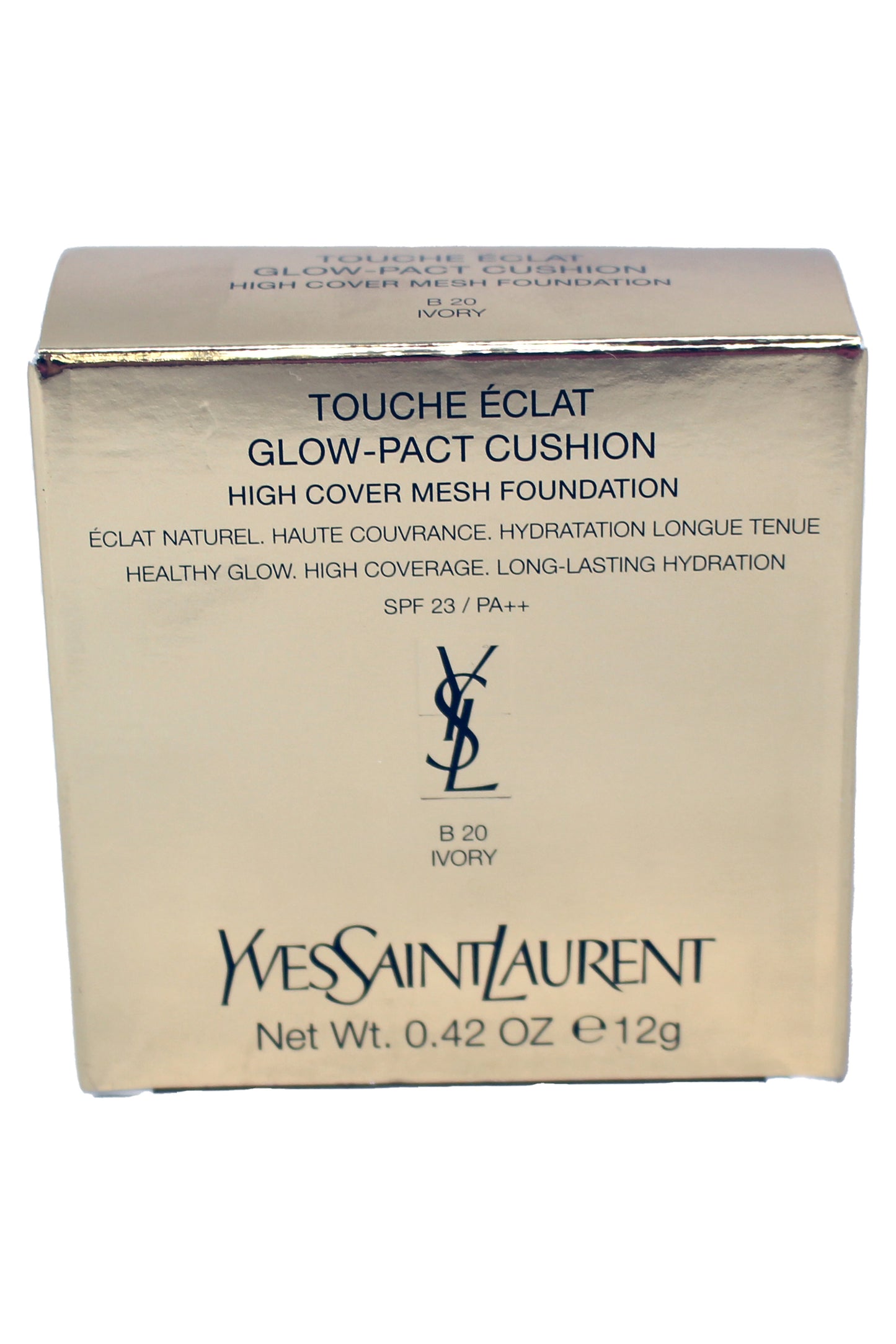 YSL Touche Eclat Glow-Pact Cushion Foundation SPF23, B20 Ivory 0.42 OZ