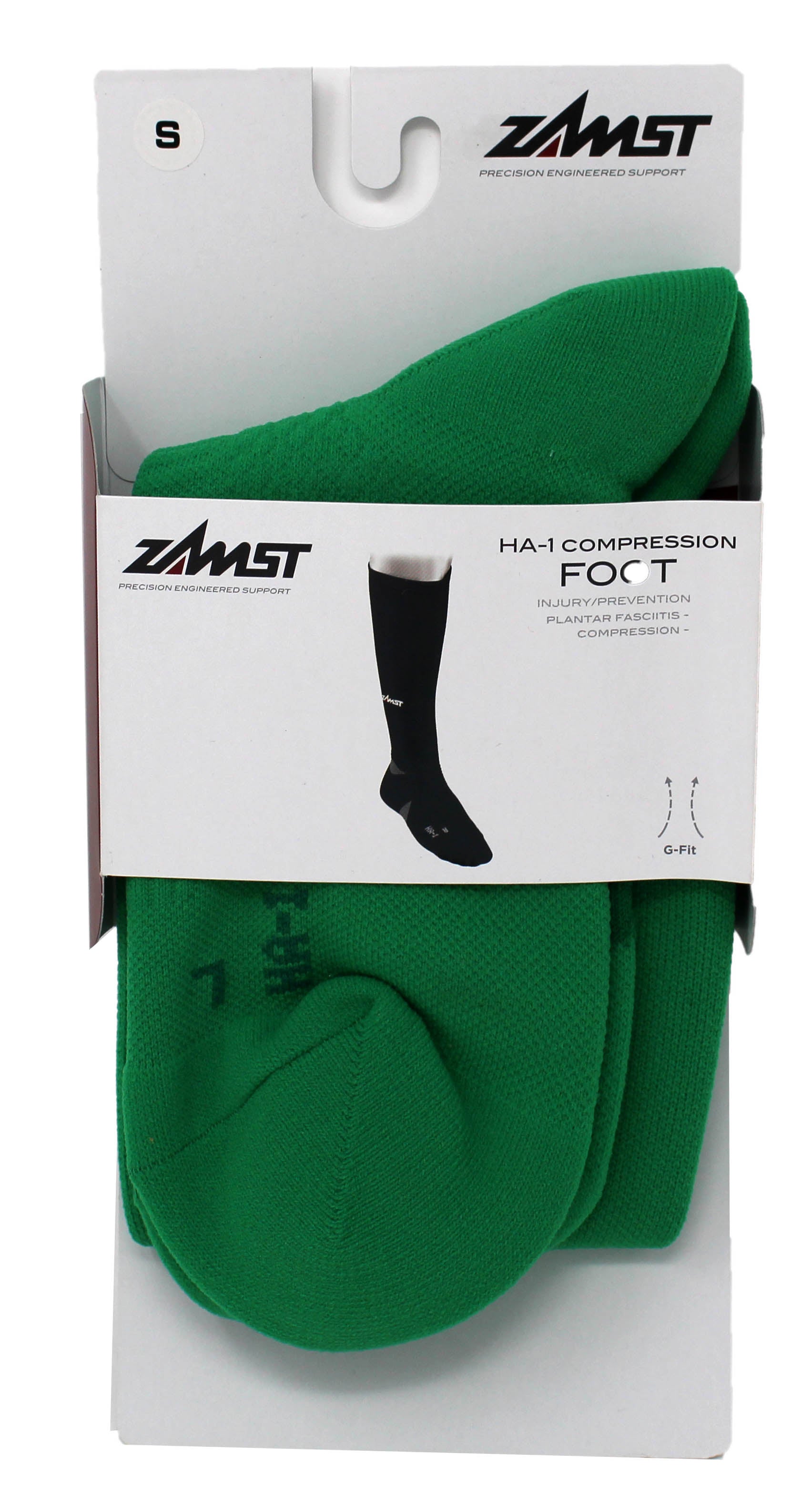 Zamst HA-1 Compression Foot Socks Green Small