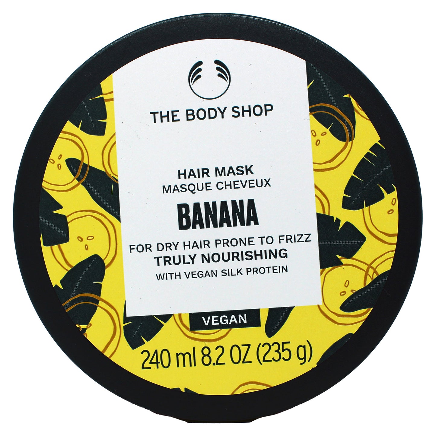 The Body Shop Banana Hair Mask For Dry Hair Prone To Frizz 8.2 Ounces