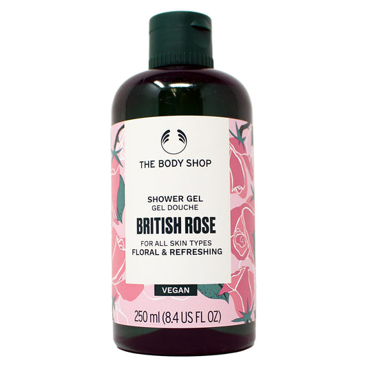 The Body Shop British Rose Shower Gel For All Skin Types 8.4 Ounces