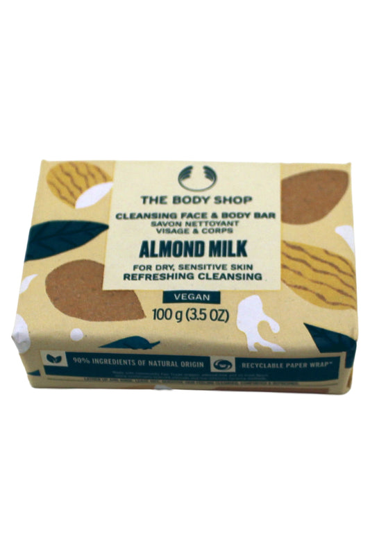 The Body Shop Clmonf Milk Cleansing Face and Body Bar 3.5 Ounce