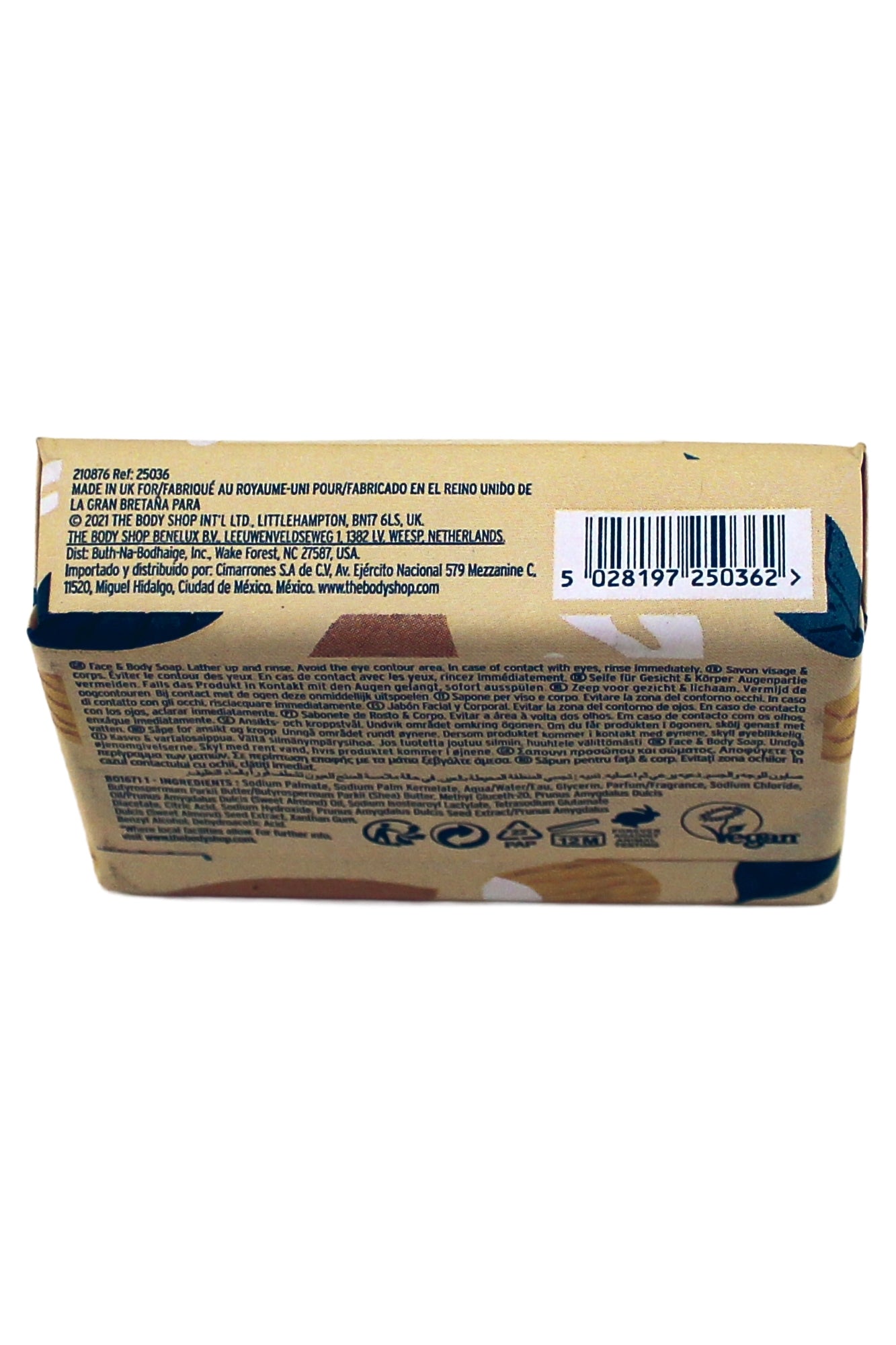 The Body Shop Almond Milk Cleansing Face and Body Bar 3.5 Ounce