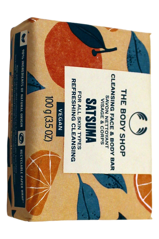 The Body Shop Satsuma Cleansing Face and Body Bar for All Skin Types 3.5 Ounce
