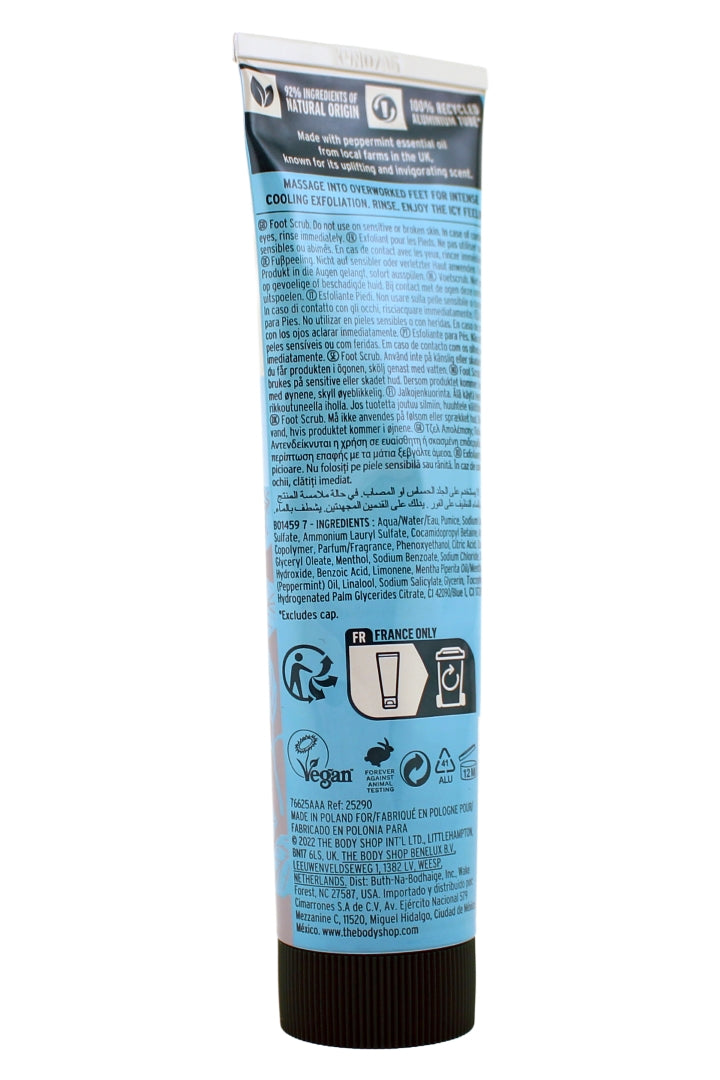 The Body Shop Peppermint Invigorating Foot Scrub Cooling 3.3 Fl Ounce