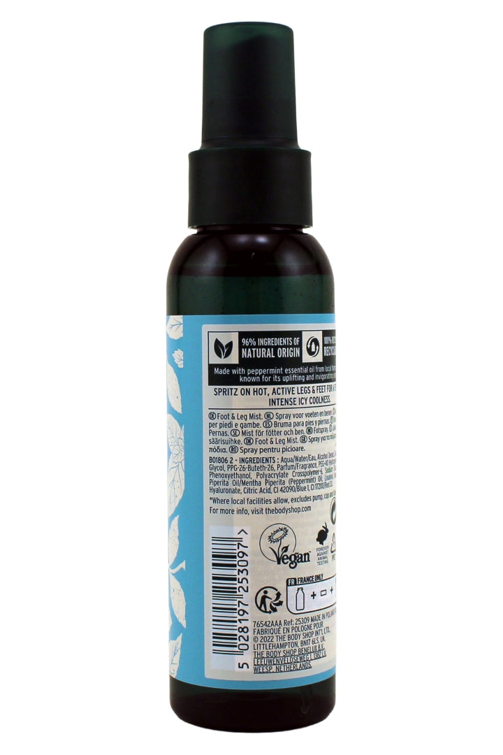The Body Shop Peppermint Invigorating Foot and Leg Mist 3.3 Fl Ounce