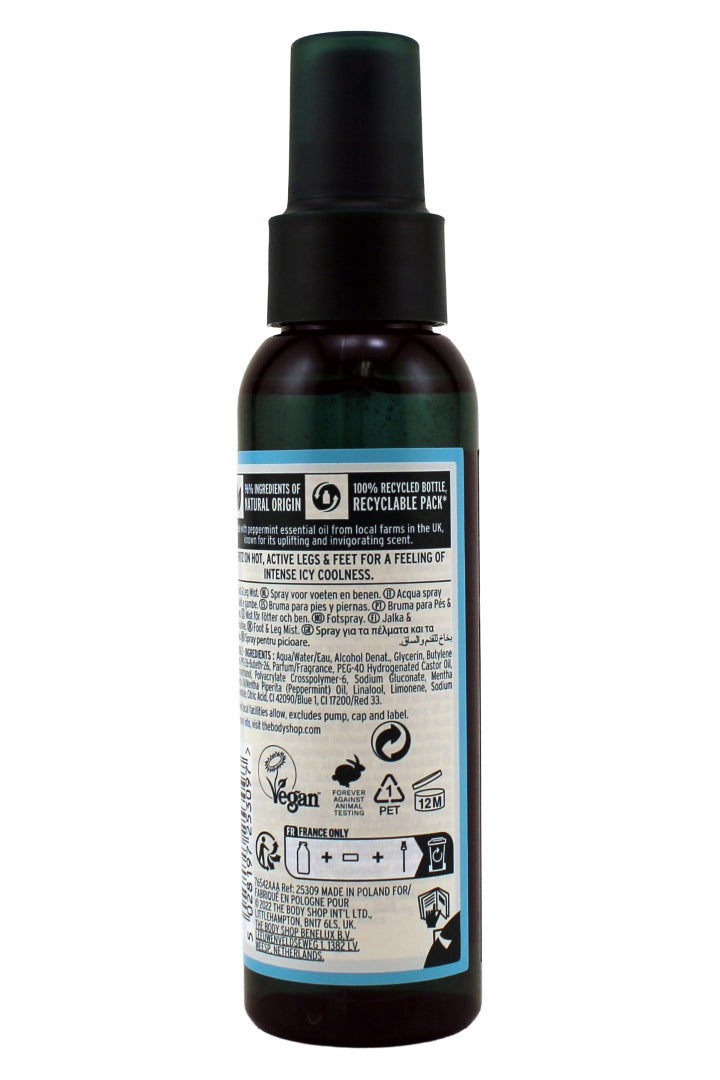 The Body Shop Peppermint Invigorating Foot and Leg Mist 3.3 Fl Ounce