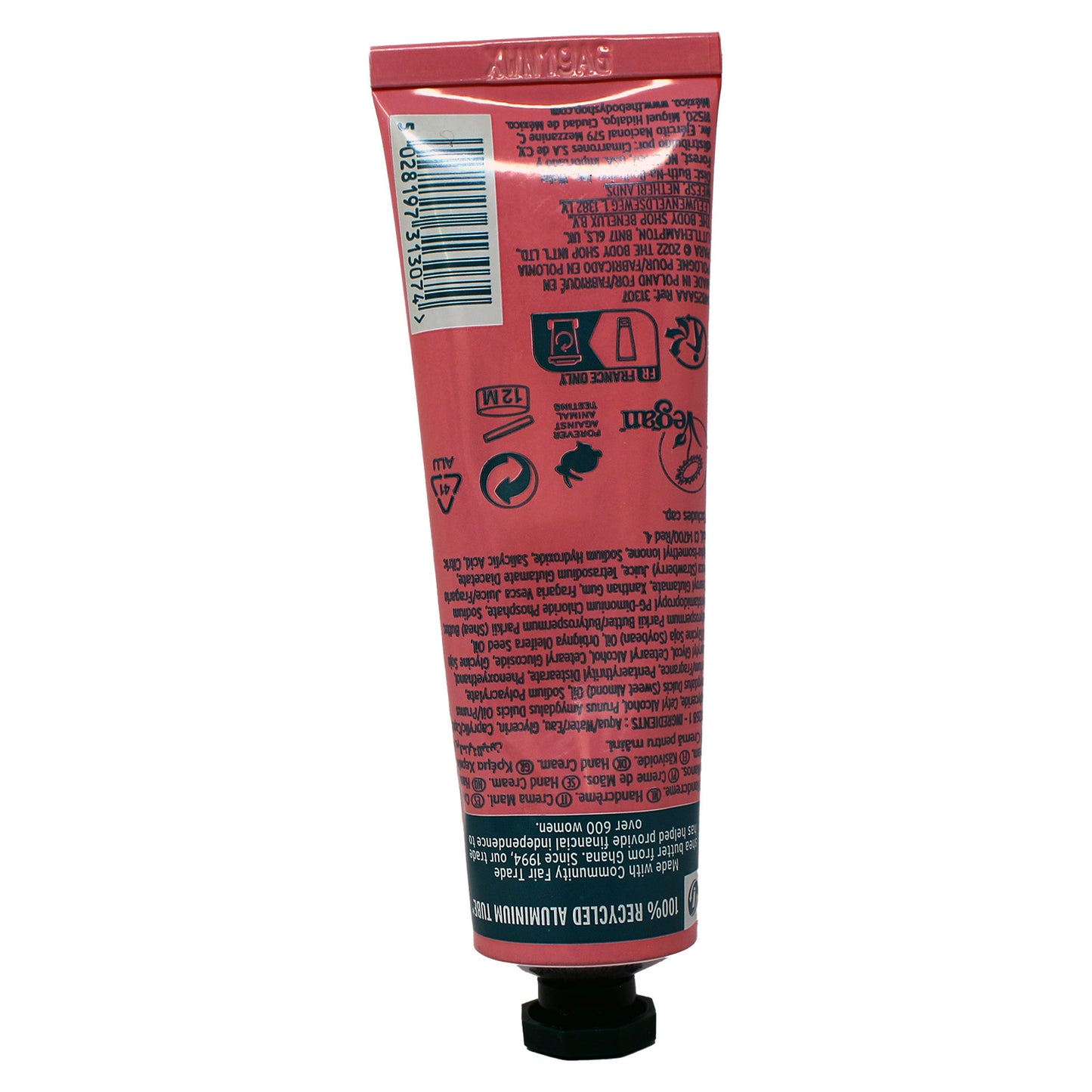 The Body Shop Strawberry Hand Cream For Normal Skin 1 Ounce