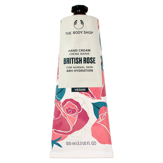 The Body Shop British Rose Hand Cream For Normal Skin 3.3 Ounces