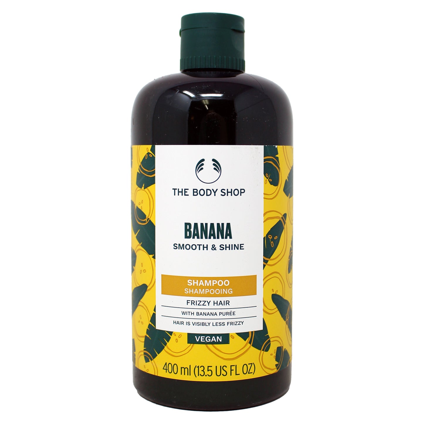 The Body Shop Banana Truly Nourishing Shampoo Dry Hair Prone To Frizz 13.5 Ounces