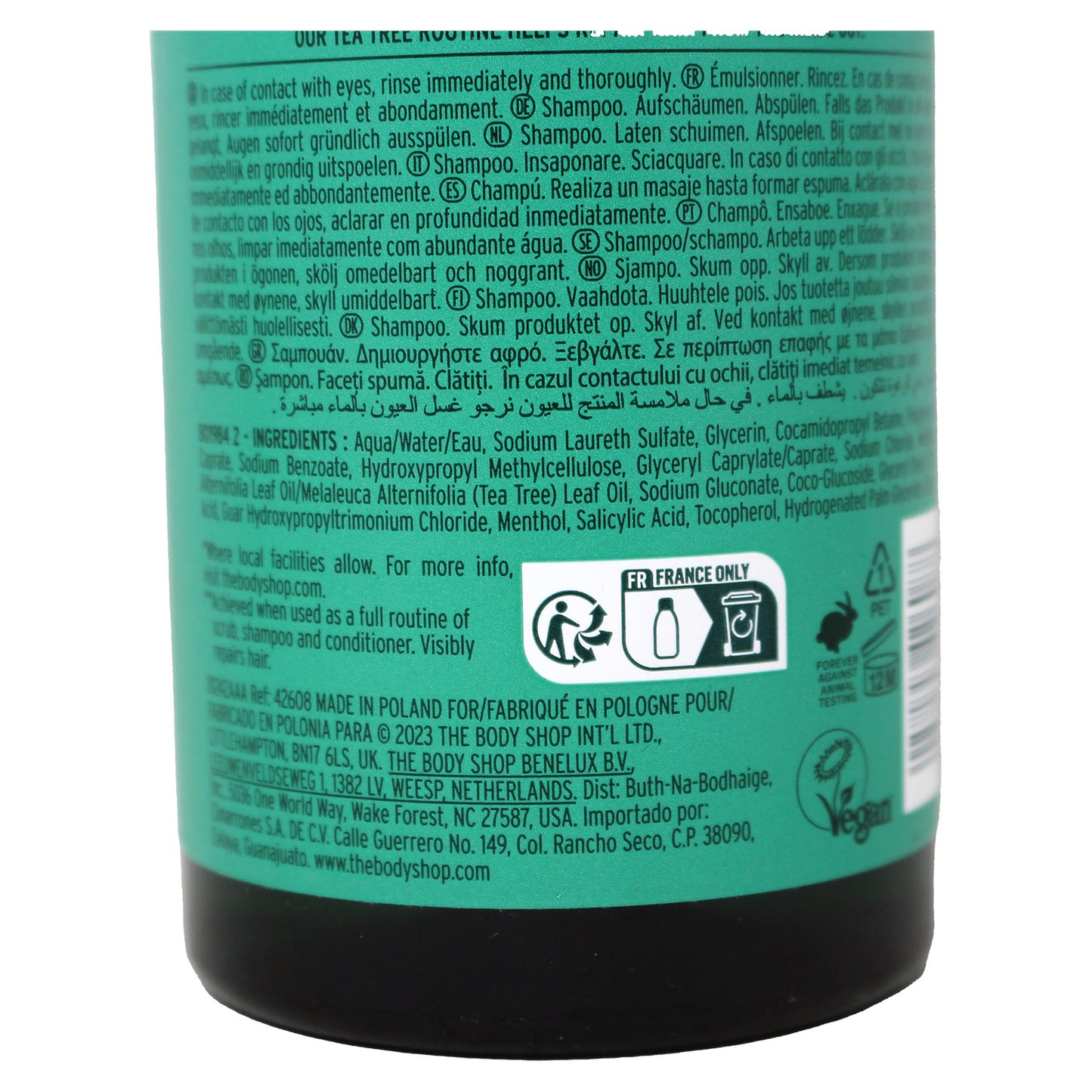 The Body Shop Tea Tree Purify Shampoo For Oily Hair & Scalp 13.5 Ounces