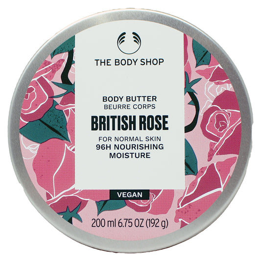 The Body Shop British Rose Body Butter For Normal Skin Types 6.75 Ounces