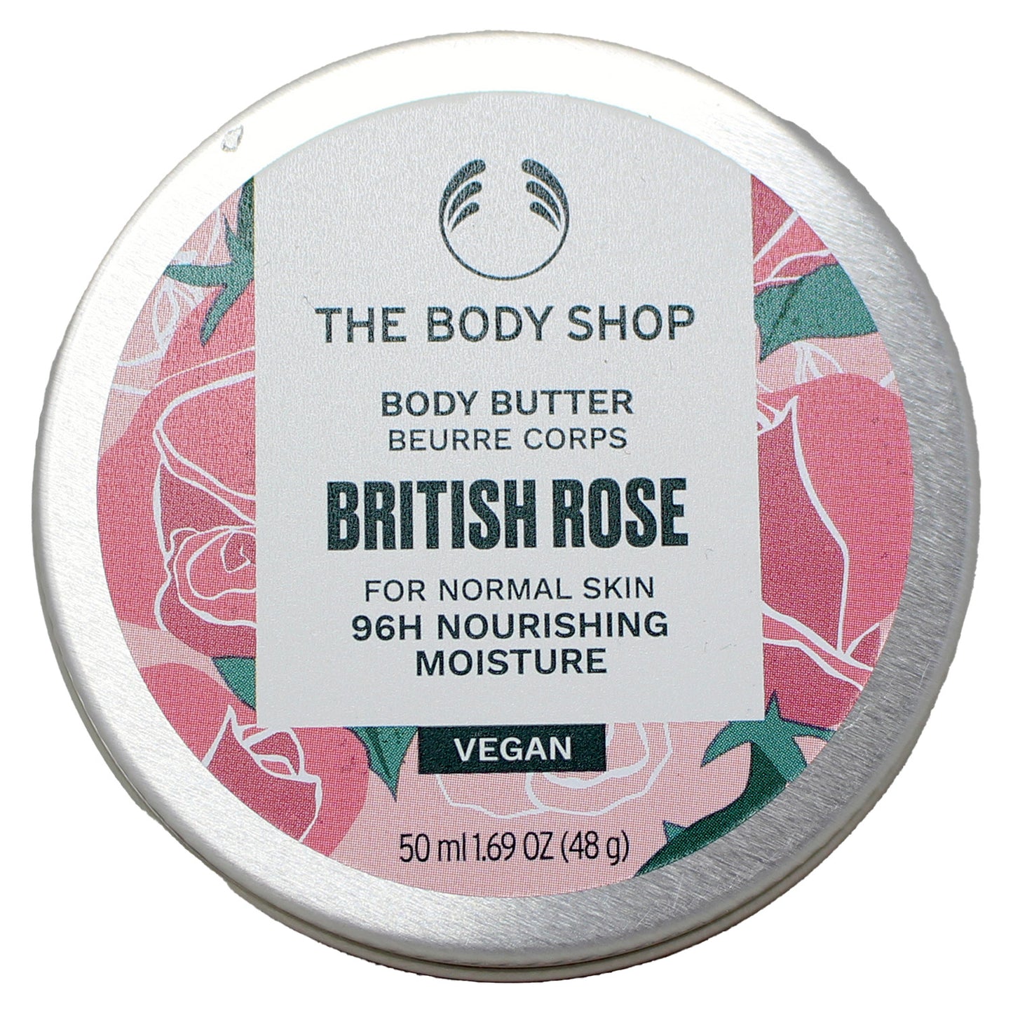 The Body Shop Body Butter British Rose For Normal Skin 1.69 Ounce