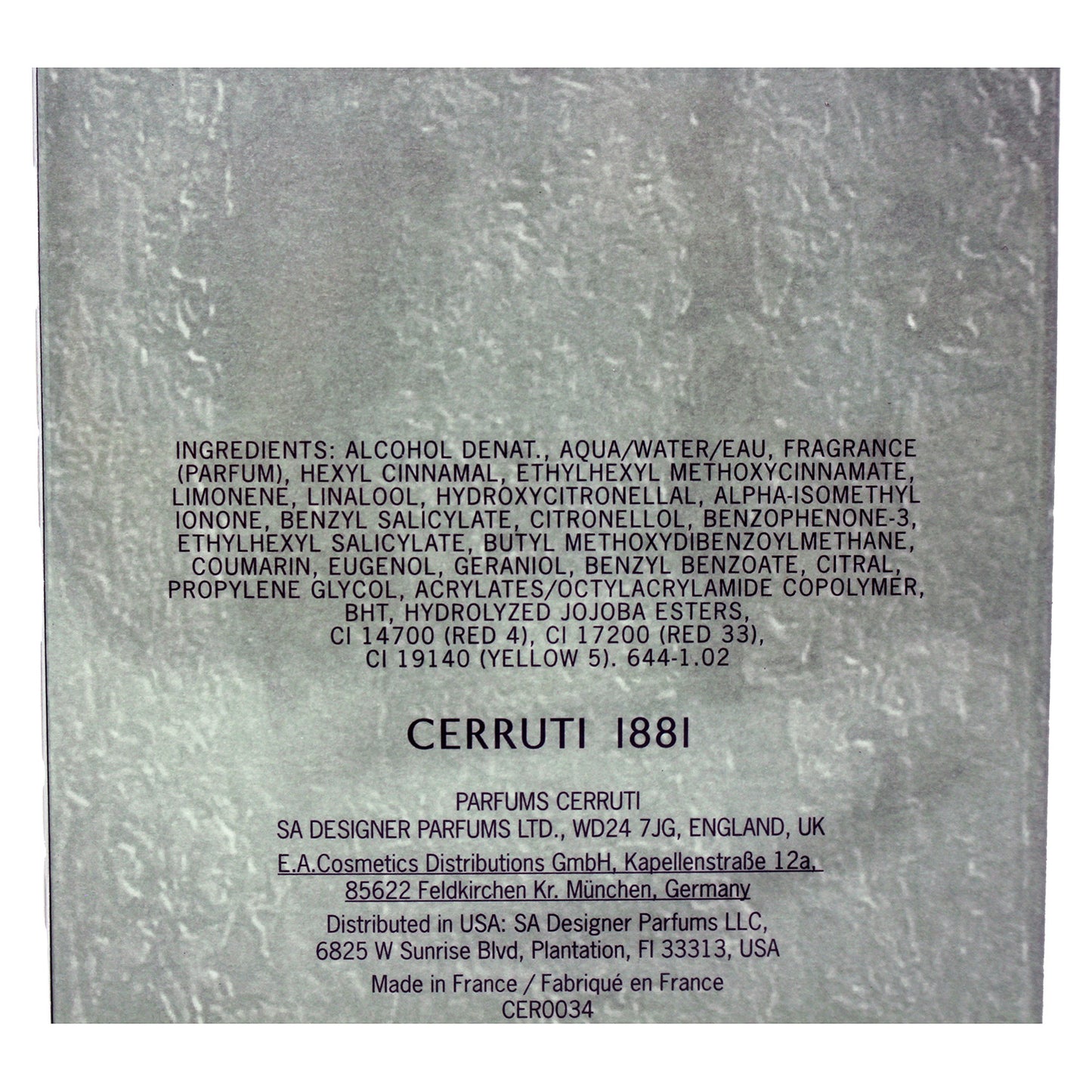 Cerruti 1881 Pour Homme Eau De Toilette Spray 6.7 Ounces