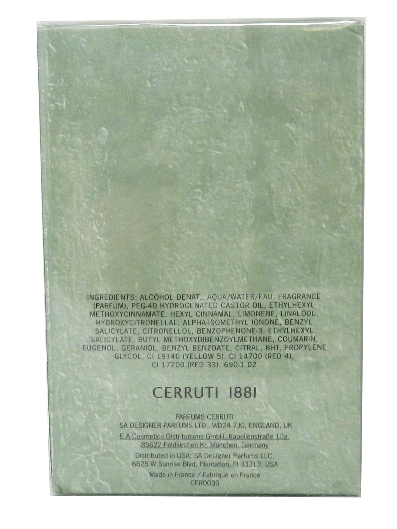 Cerruti 1881 After Shave Splash For Men 3.4 Ounces