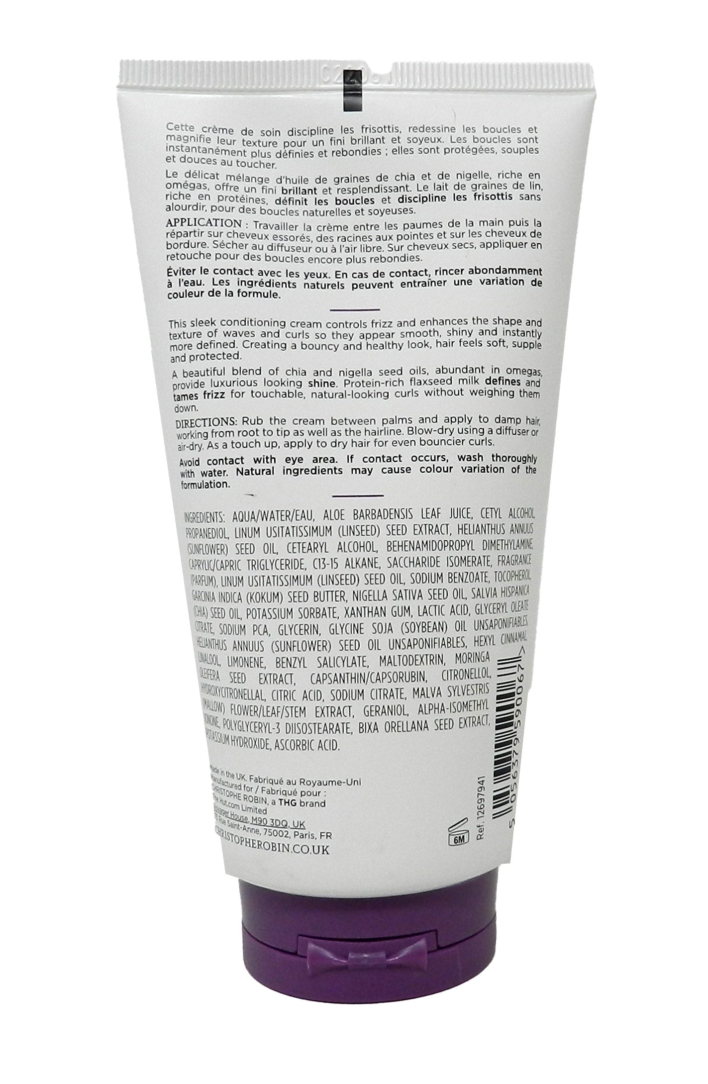 Christophe Robin Luscious Curl Defining Cream With Chia Seed Oil 5 Ounces