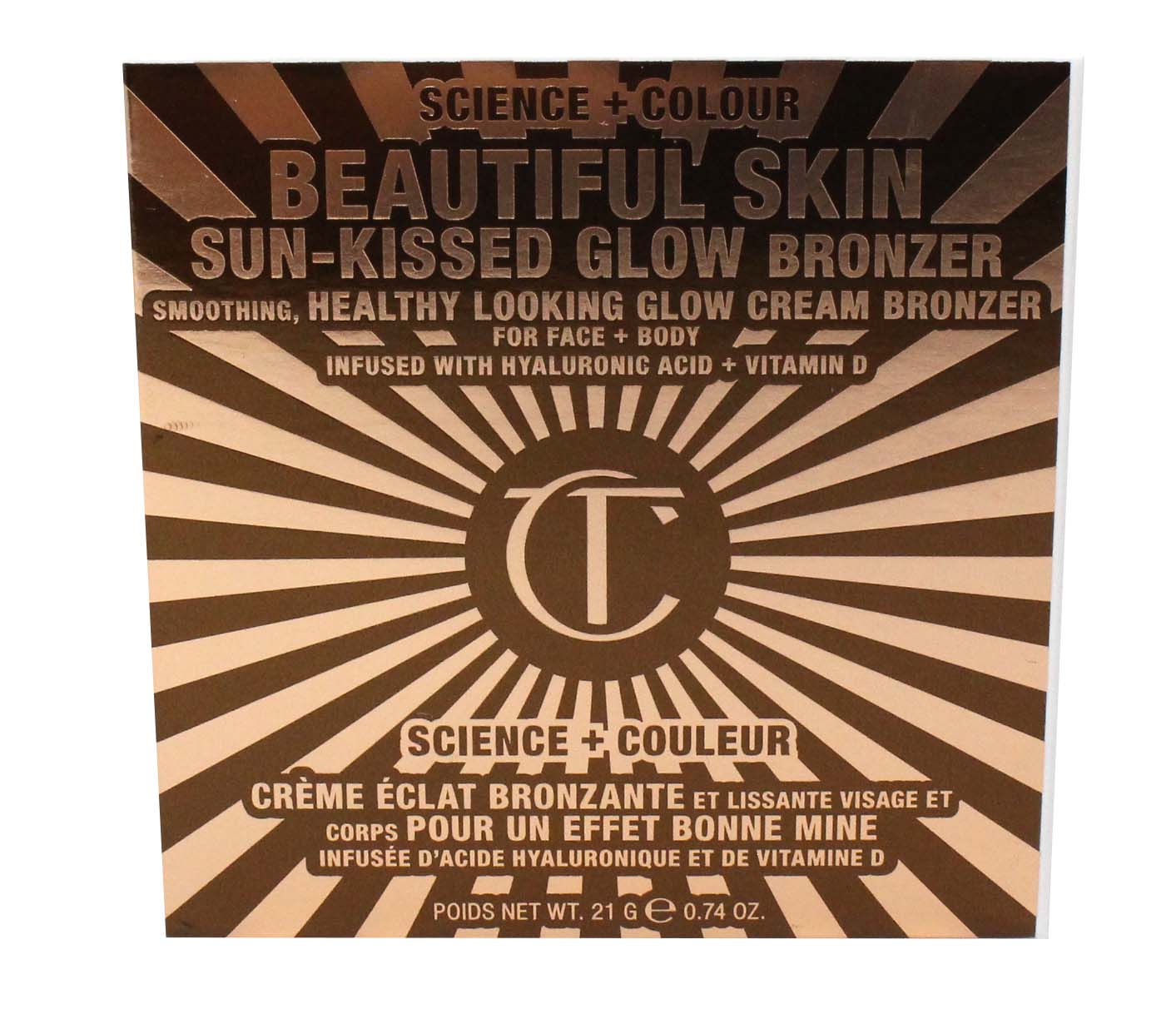 Charlotte Tilbury Beautiful Skin Sun-Kissed Glow Cream Bronzer 3 Tan 0.74 Ounces