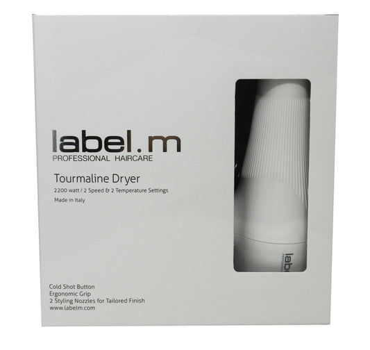 Label.M Tourmaline 2200Watt, 2 Speed & Temperature Hair Dryer EU Plug White
