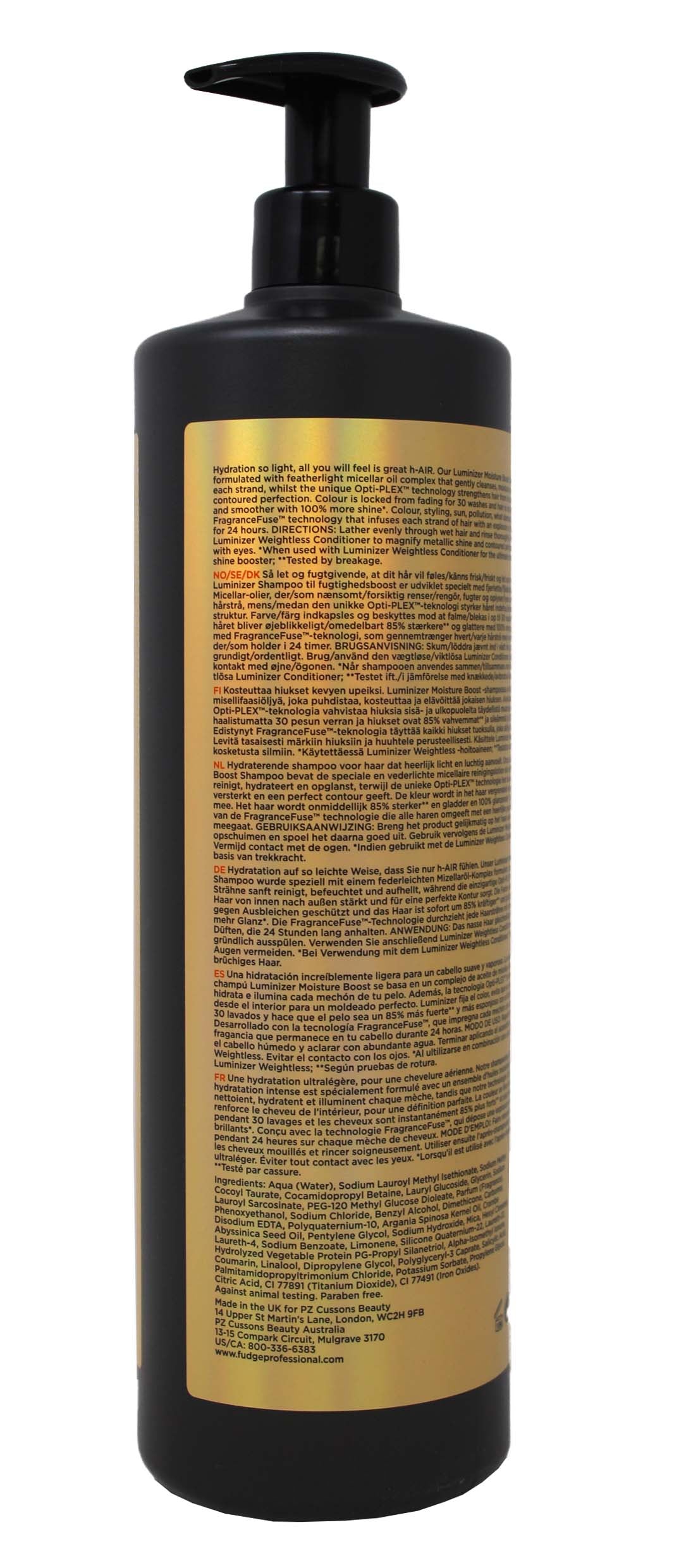 Fudge Luminizer Moisture Boost Shampoo 33.8 Ounces
