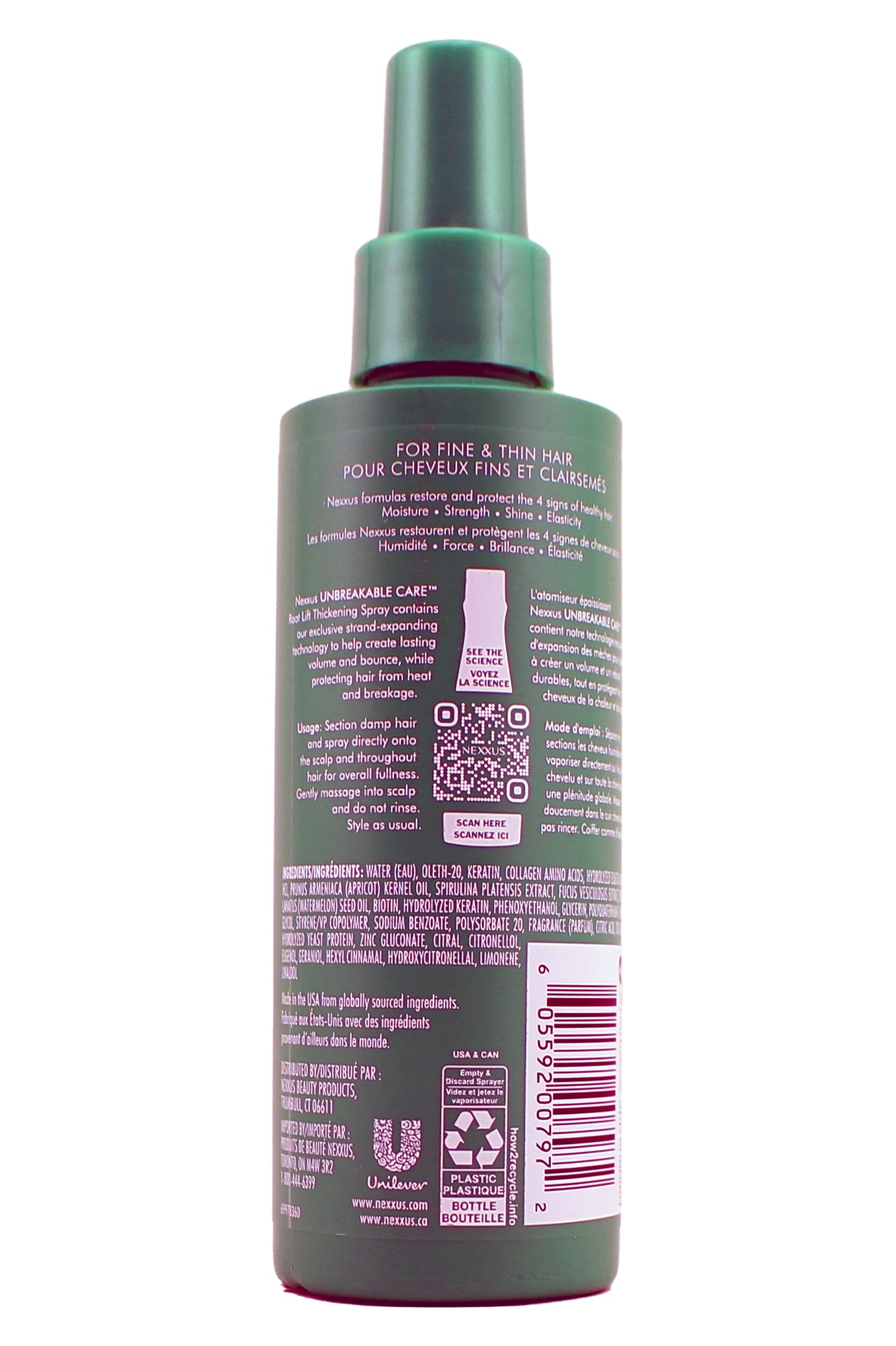 Nexxus Unbreakable Care Root Lift Spray XX Protein Fusion 6 Ounces