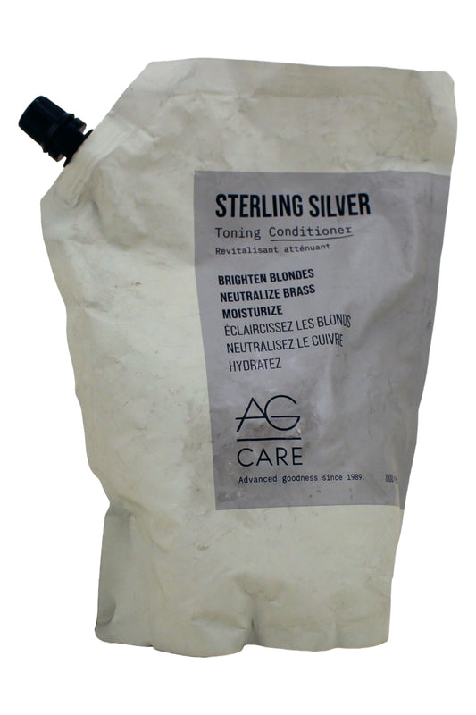 AG Care Sterling Silver Toning Conditioner Brighten Blondes Neutralize Brass Moisturize Refill 34 Ounce