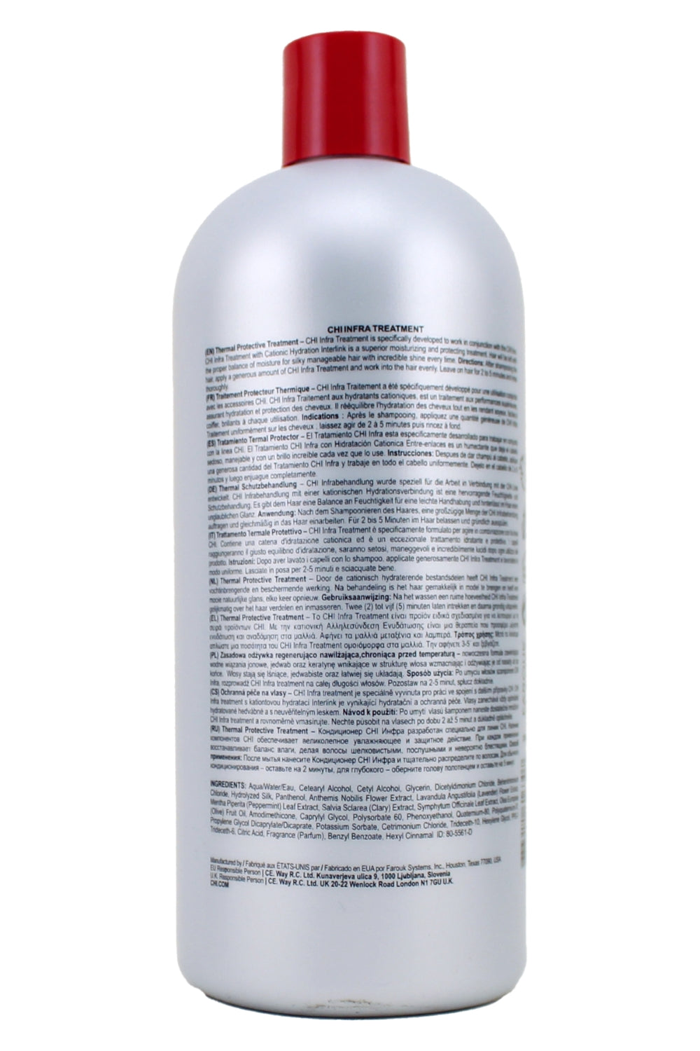 Chi Infra HTermal Protective Treatment Paraben Free pH ~ 3.5 32 Fl Ounces