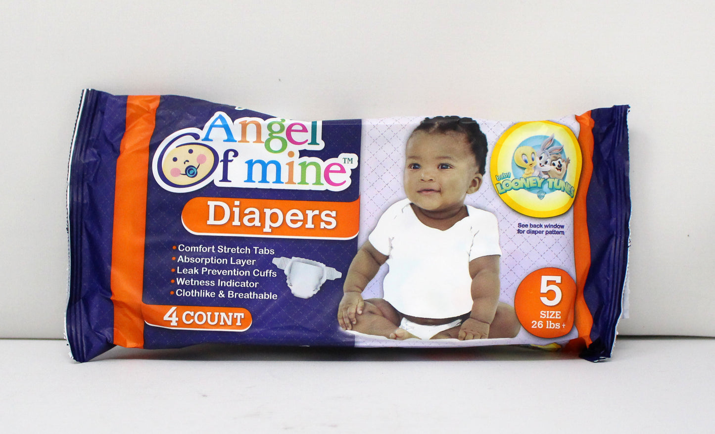 Angel Of Mine Baby Looney Tunes Size 5 Diapers 4 Count