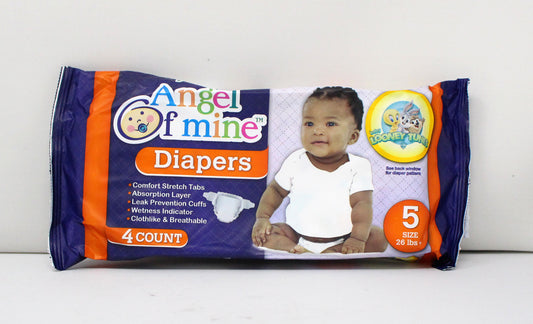 Angel Of Mine Baby Looney Tunes Size 5 Diapers 4 Count
