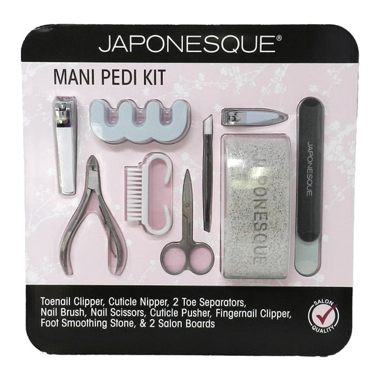 Japonesque Salon Quality Mani Pedi Kit 11 Pieces (Open Box)
