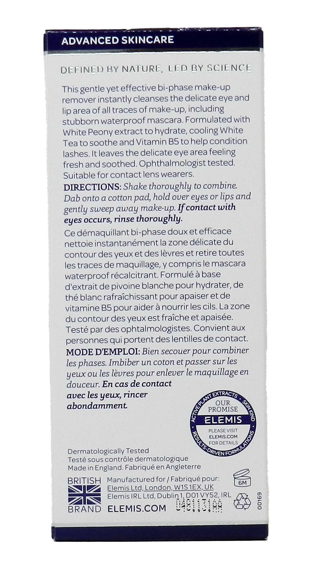 Elemis White Flowers Eye & Lip Make-Up Remover 4.2 Ounces