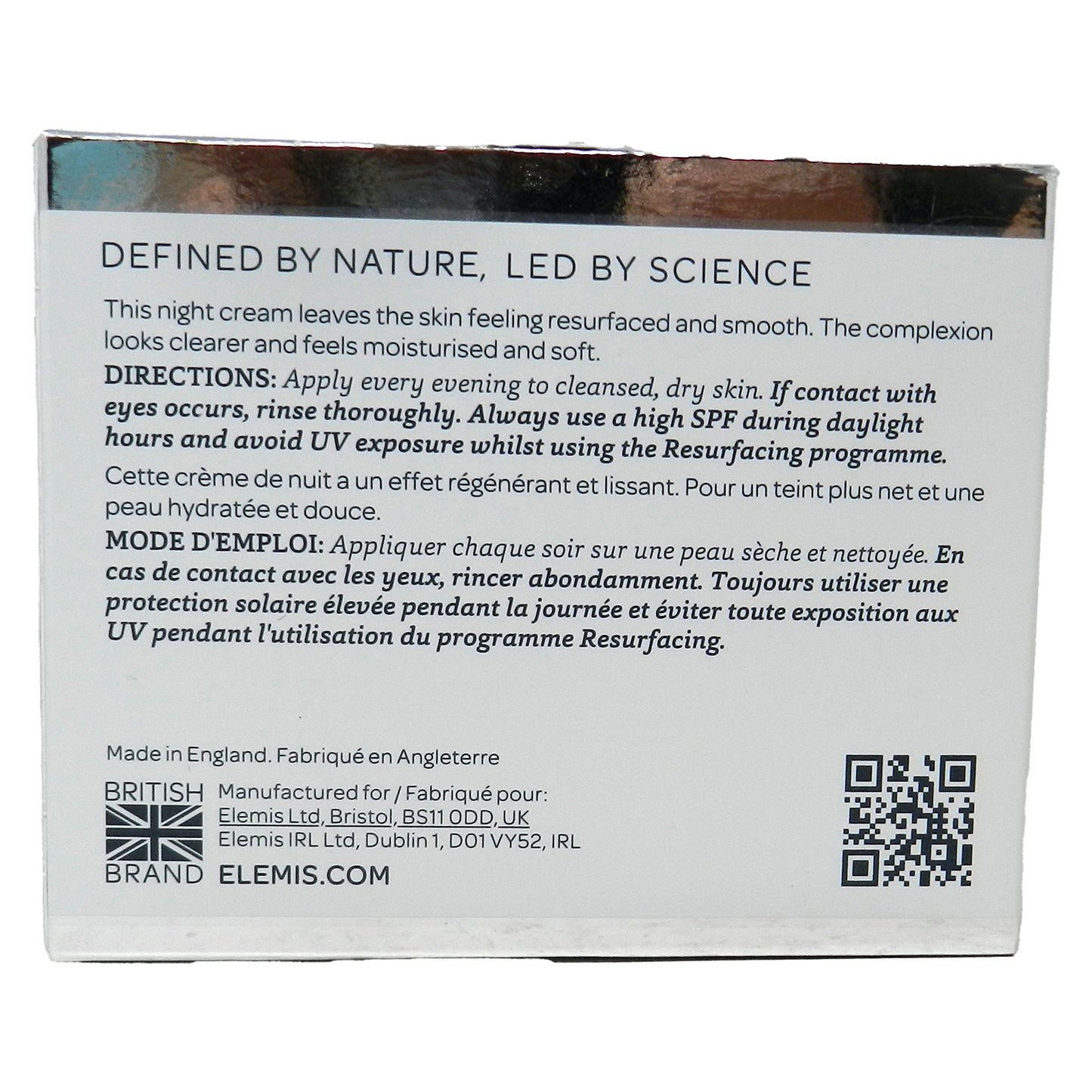 Elemis Dynamic Resurfacing Night Cream Skin Smoothing Night Cream 1.6 Fl Ounce