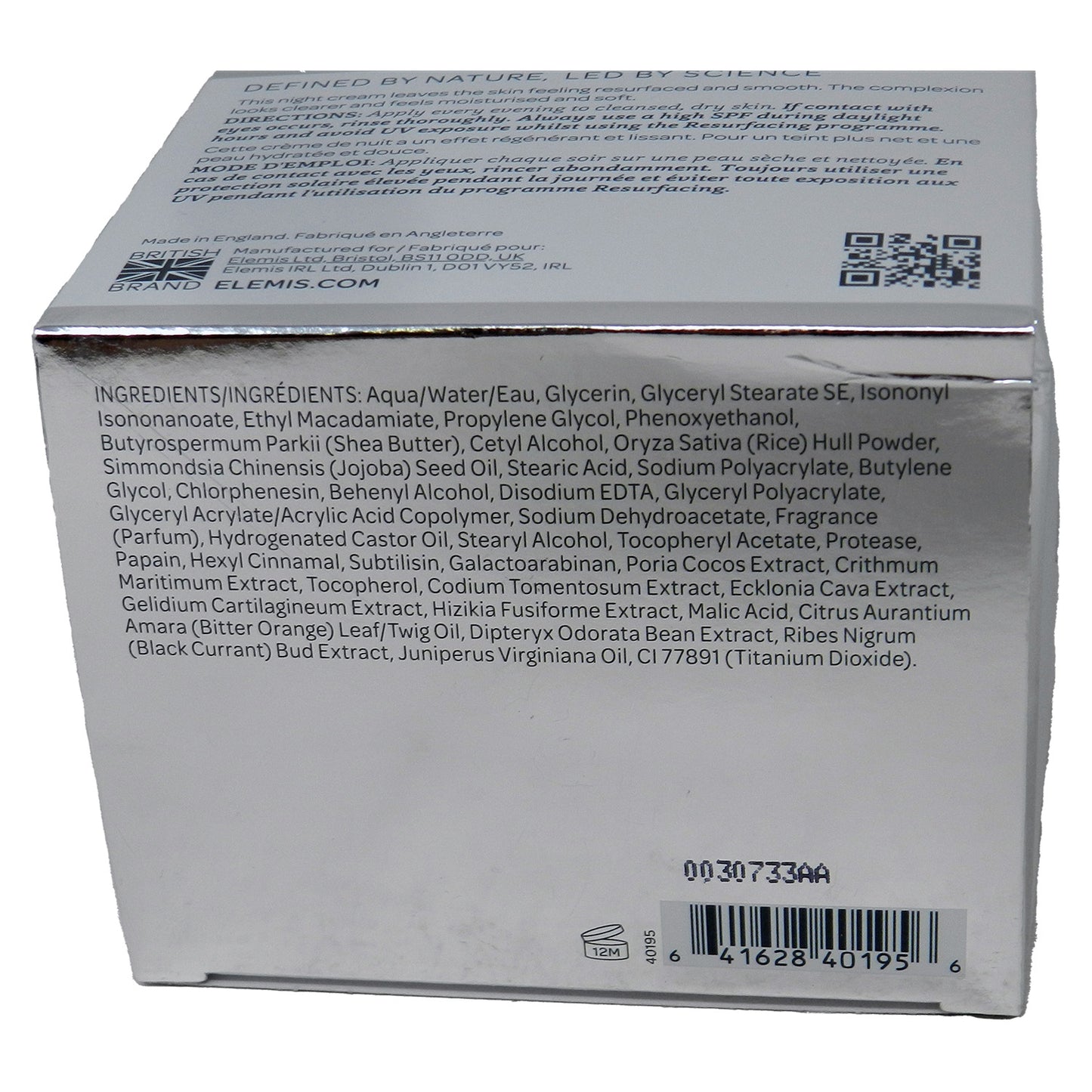 Elemis Dynamic Resurfacing Night Cream Skin Smoothing Night Cream 1.6 Fl Ounce