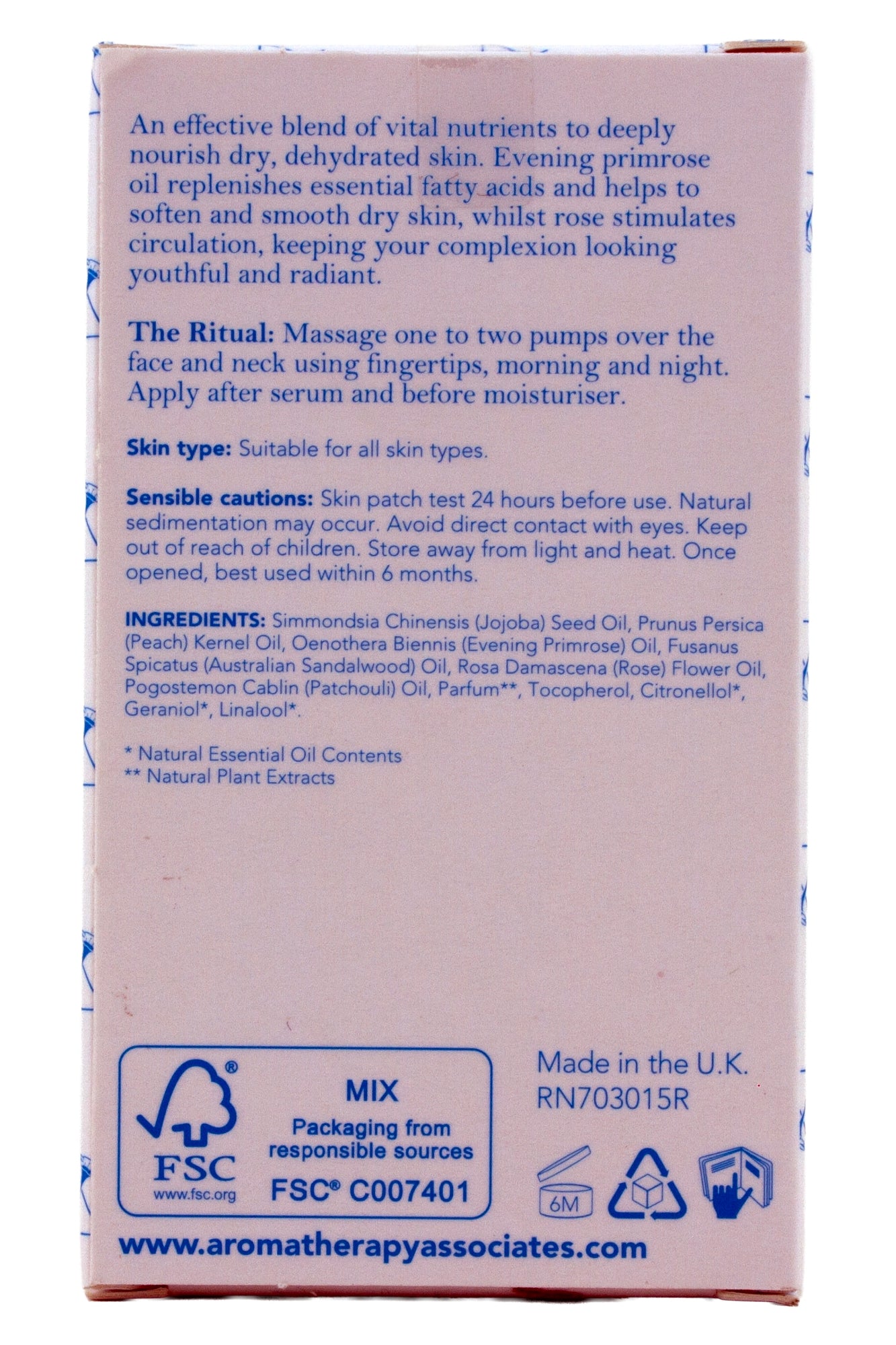 Aromatherapy Associates Hydrating Nourishing Face Oil 0.5 Ounce