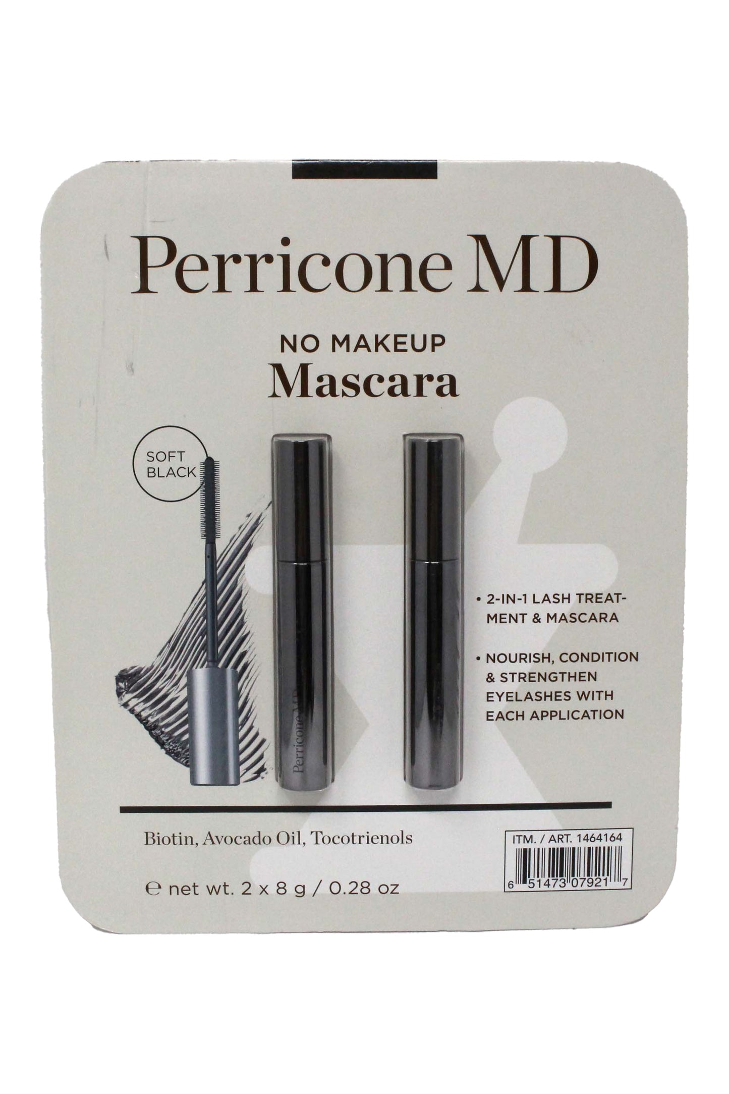 Perricone MD No Makeup Mascara Soft Black 2 Pack 0.28 Ounces Each