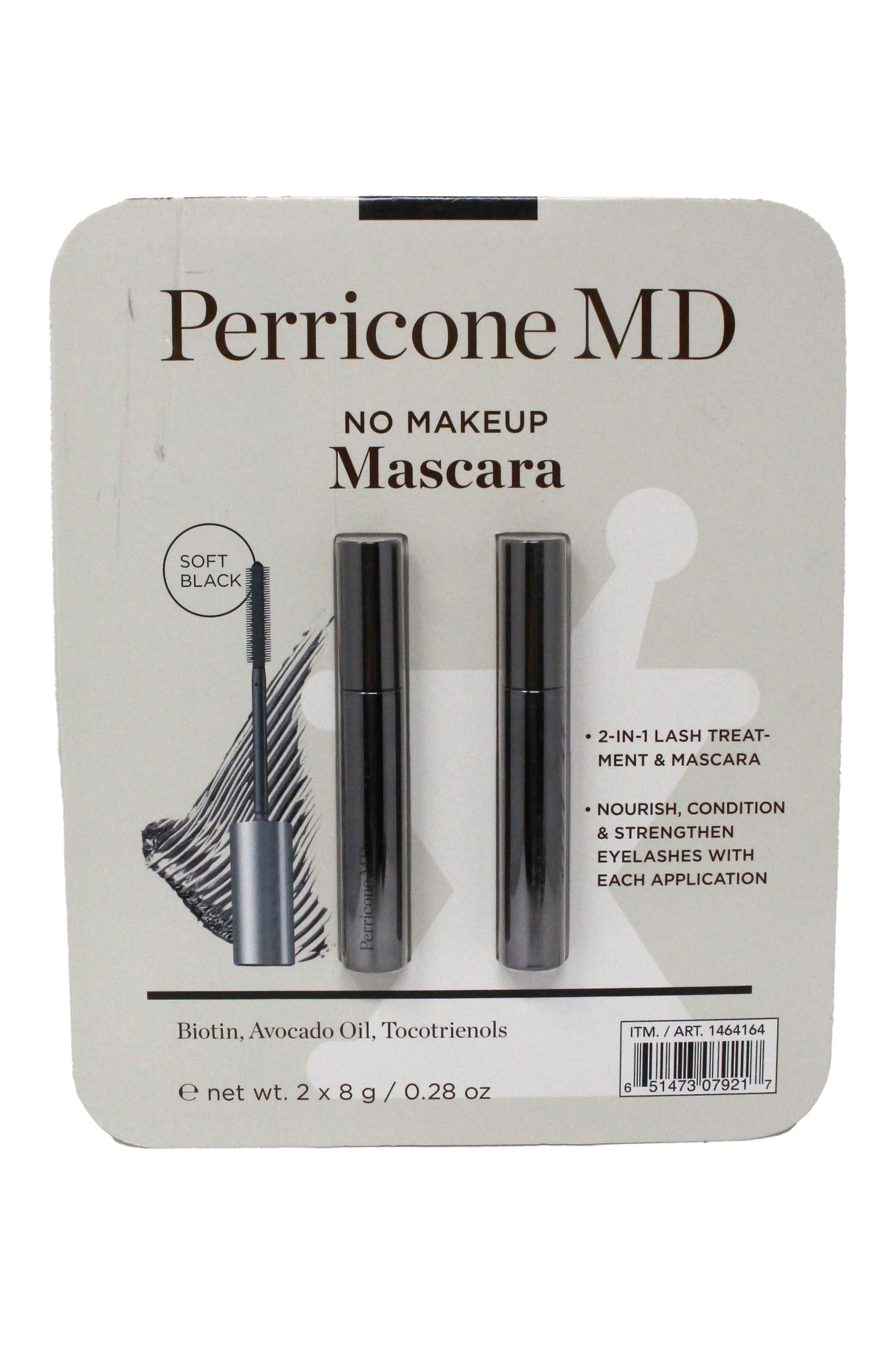 Perricone MD No Makeup Mascara Soft Black 2 Pack 0.28 Ounces Each