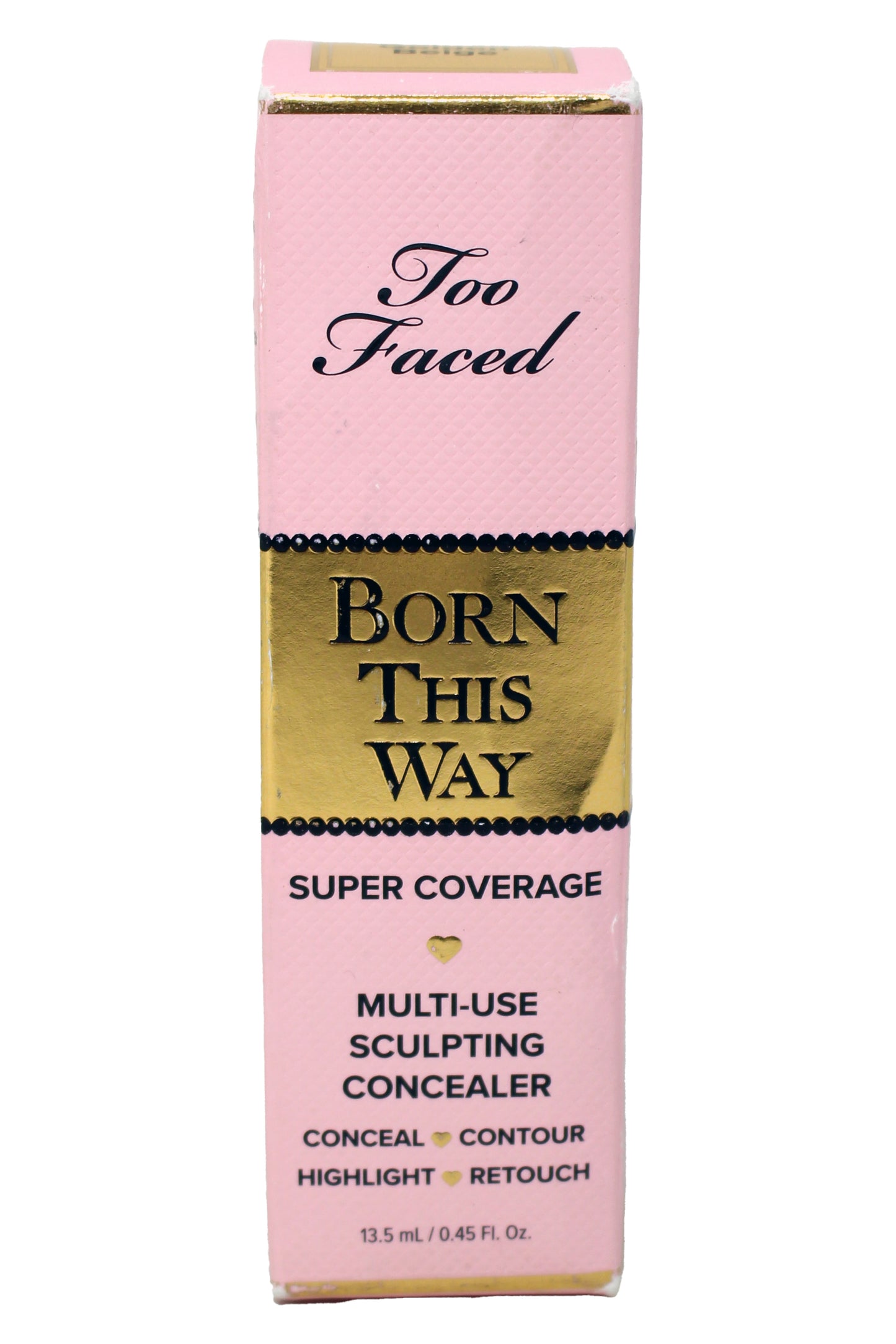Too Faced Born This Way Super Coverage Multi-Use Sculpting Concealer Golden Beige 0.45 Ounces