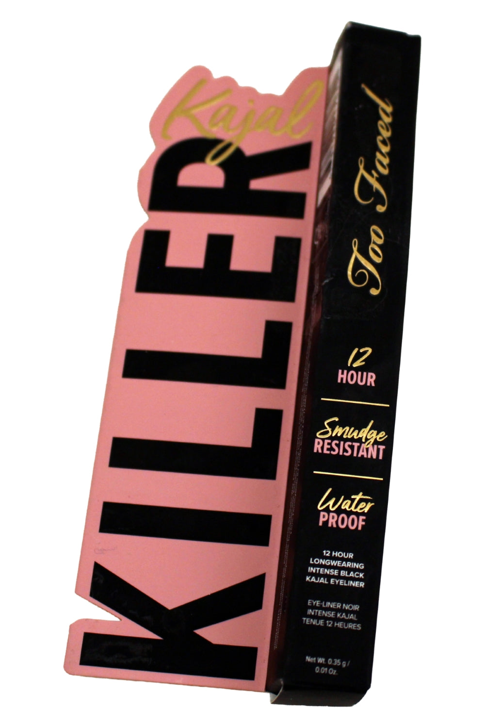 Too Faced Killer Kajal Eyeliner, Intense Black, 0.01 Ounce