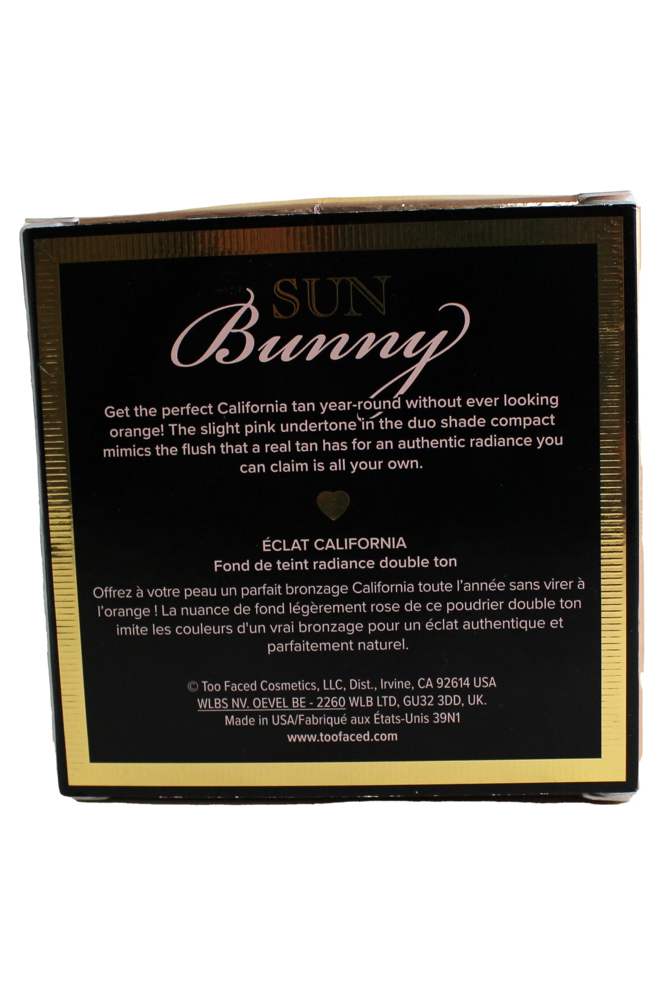 Too Faced Sun Bunny Radiant Duo Tone Bronzer California Glow 0.28 Ounces