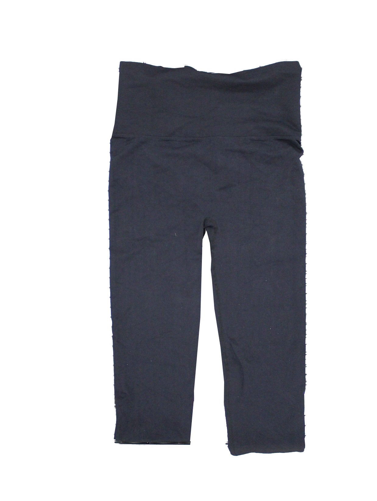 Young USA Ladies Yoga Capri Pants Waist Control Large Black