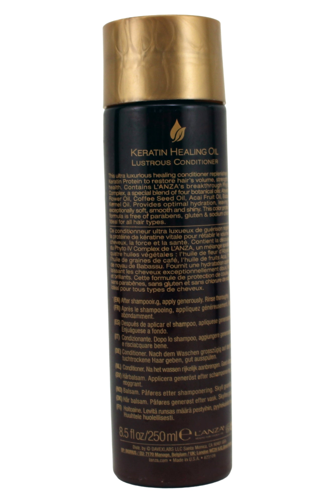 L'ANZA Keratin Healing Oil Conditioner, 8.5 Fl Oz