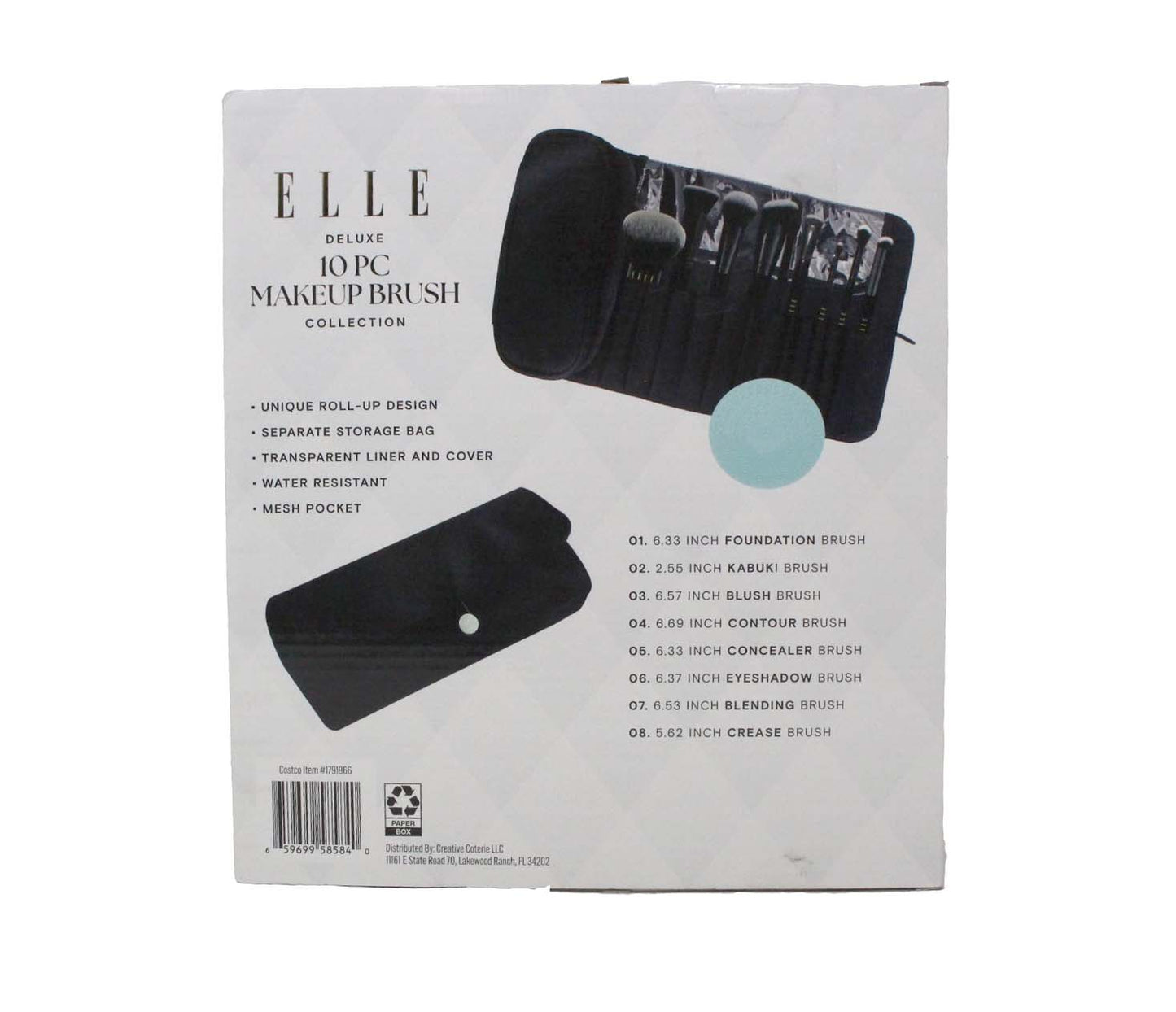 Elle Deluxe 10 Piece Makeup Brush Collection
