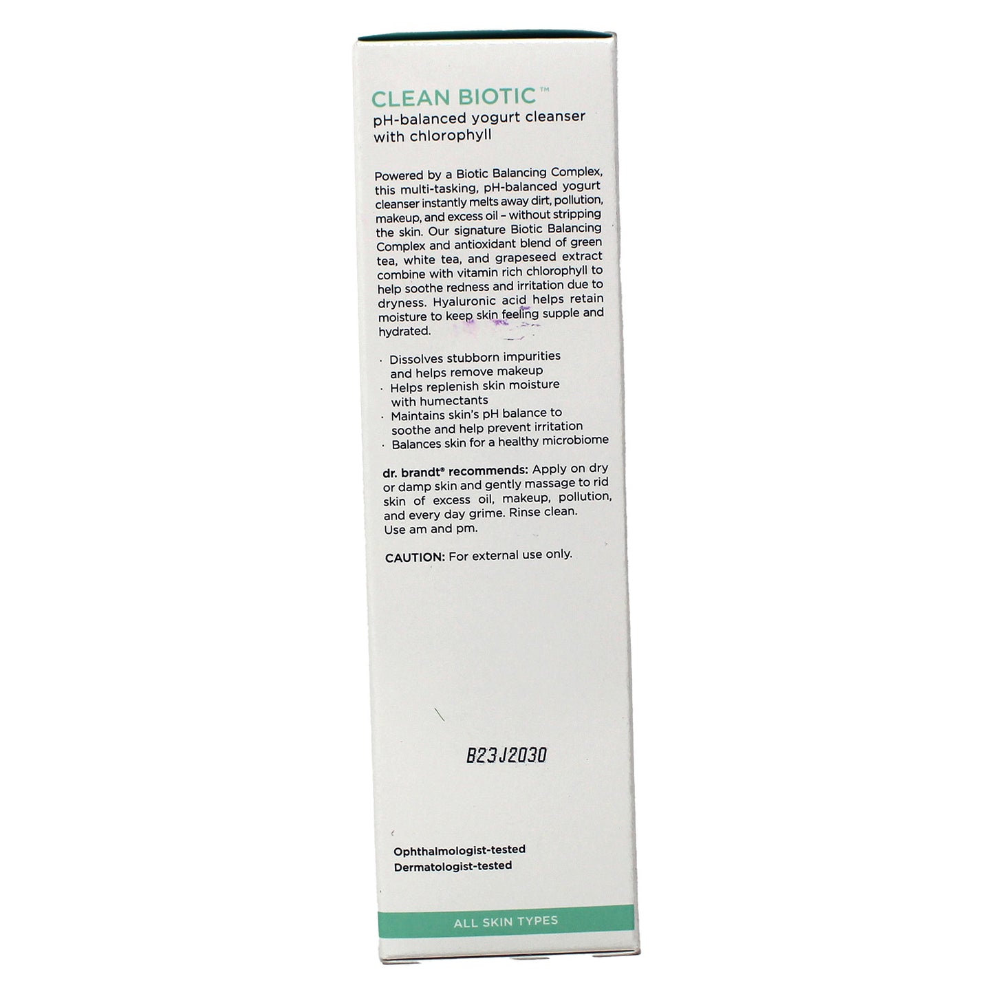 Dr. Brandt Clean Biotic PH Balanced Yogurt Cleanser with Chlorophyll 3.5 Fl Ounce