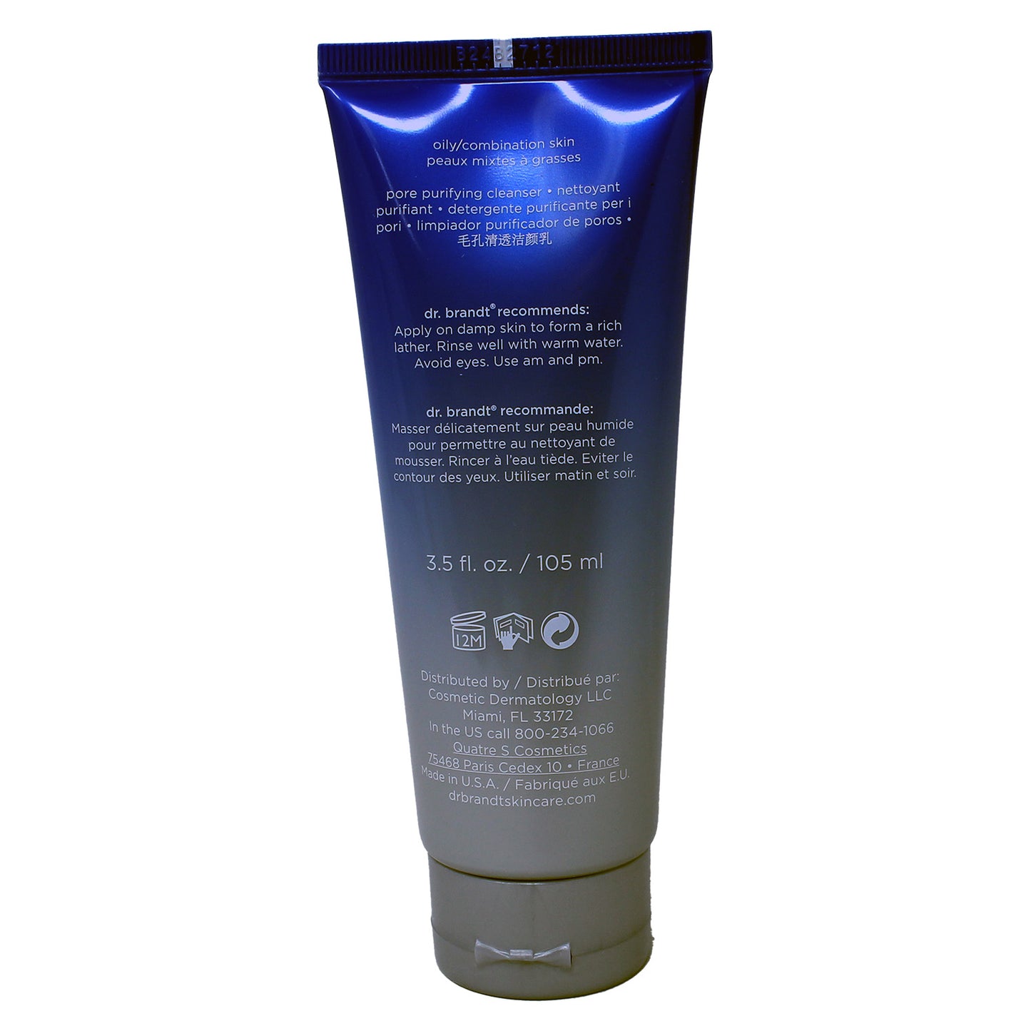 Dr. Brandt Pores No More Pore Purifying Cleanser 3.5 Fl Ounce