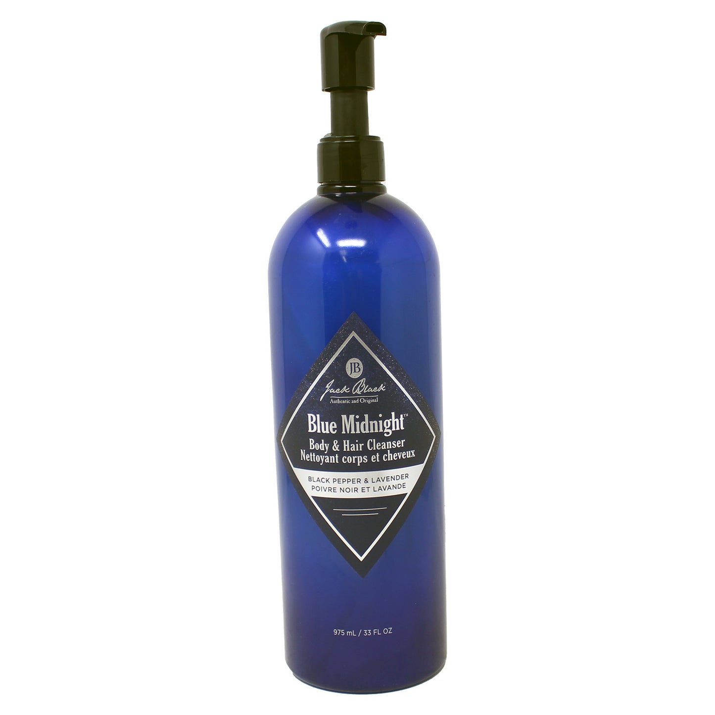 Jack Black Blue Midnight Body and Hair Cleanser Black Pepper and Lavender 33 Fl Ounce