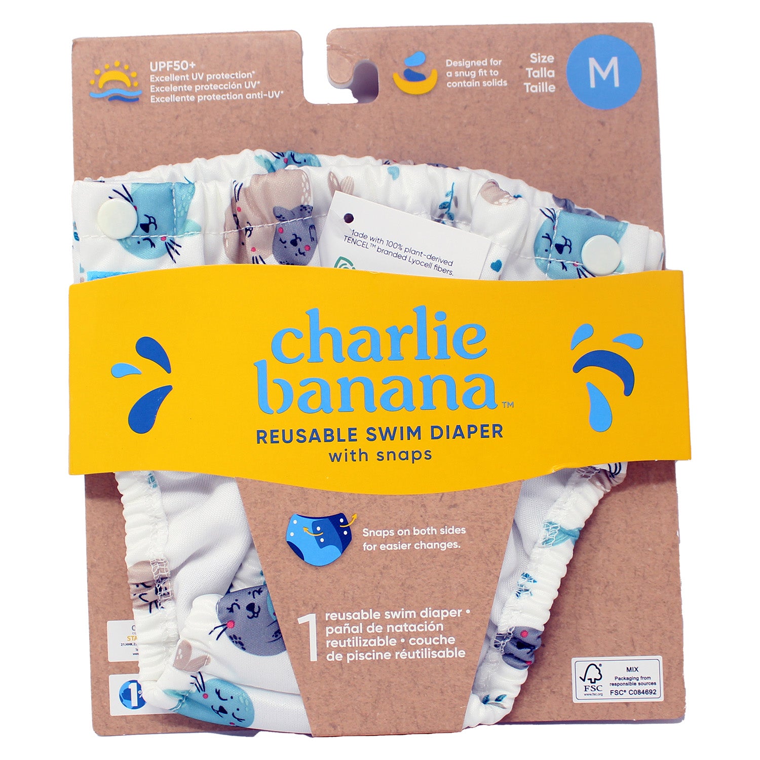 Charlie Banana Reusable Swim Diaper Seally Size M (16-28 lbs)