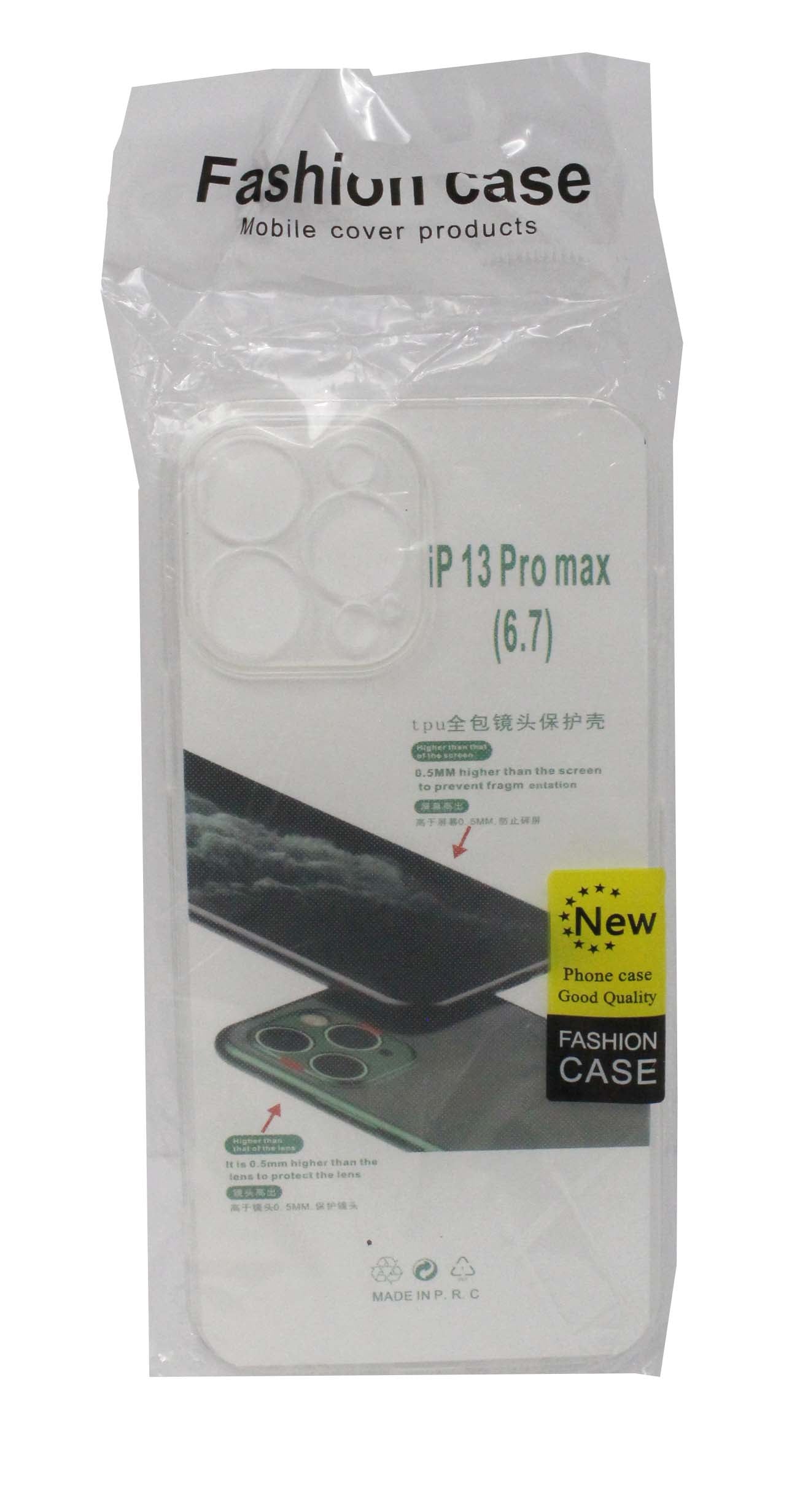 Fashion Case Clear Silicone Gel iPhone 13 Pro Max (6.7 Inches)