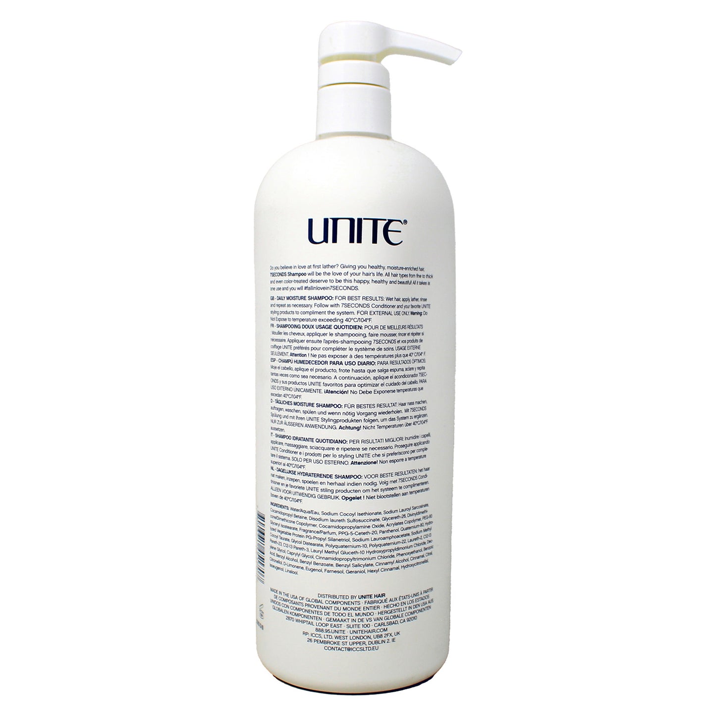 Unite 7 Seconds Champoo Daily Moisturizing Shampoo 33.8 Fl Ounce