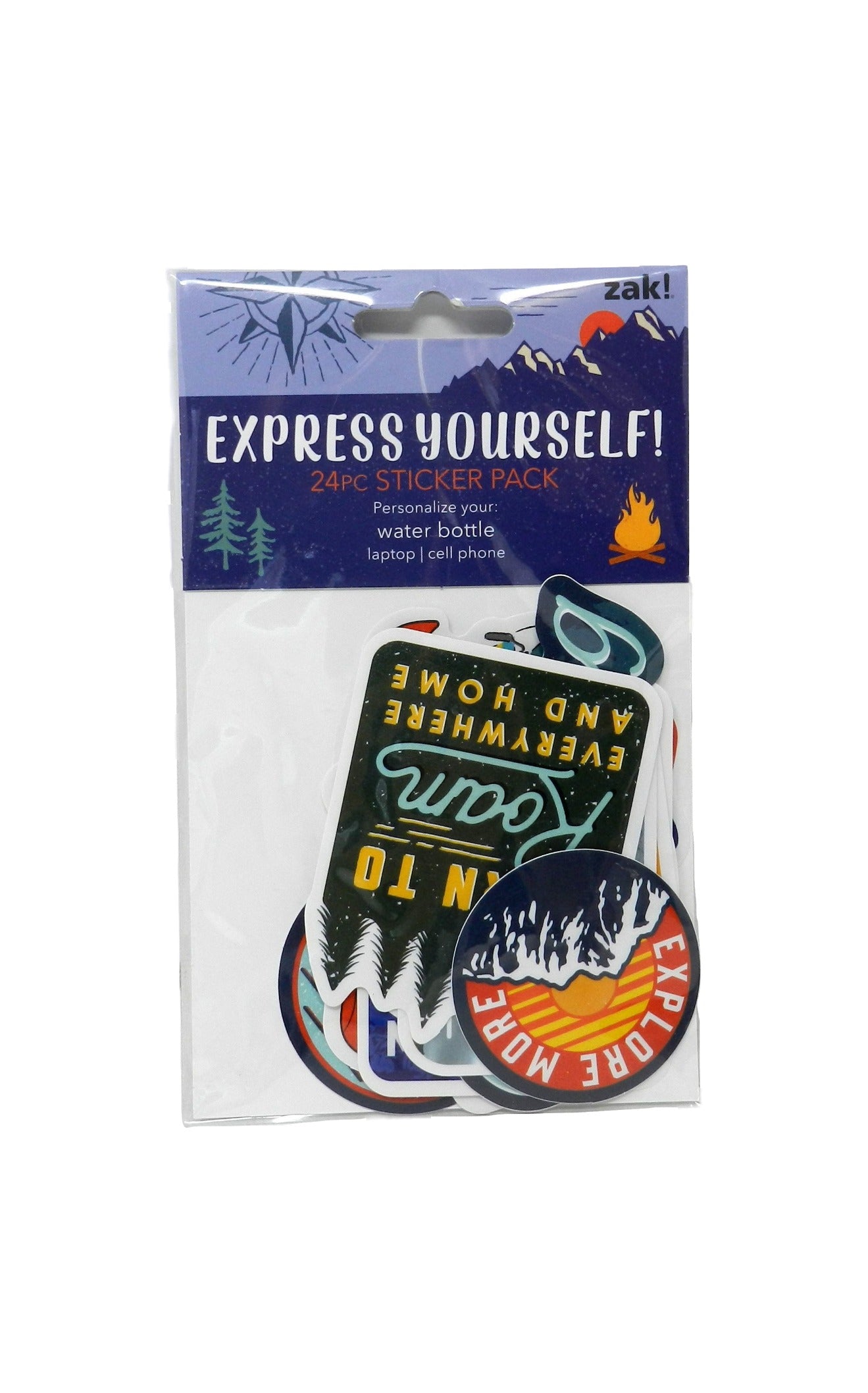 Zak! Express Yourself! Vinyl Sticker Pack 24 Pieces