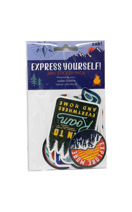 Zak! Express Yourself! Vinyl Sticker Pack 24 Pieces