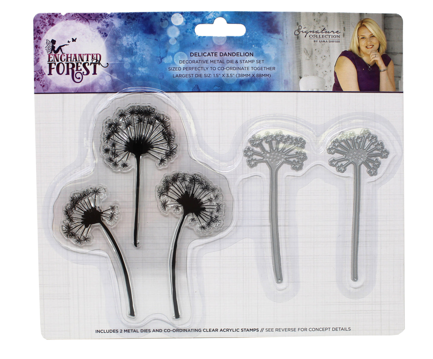 Crafters Companion Enchanted Forest Delicate Dandelion Metal Die & Stamp Set